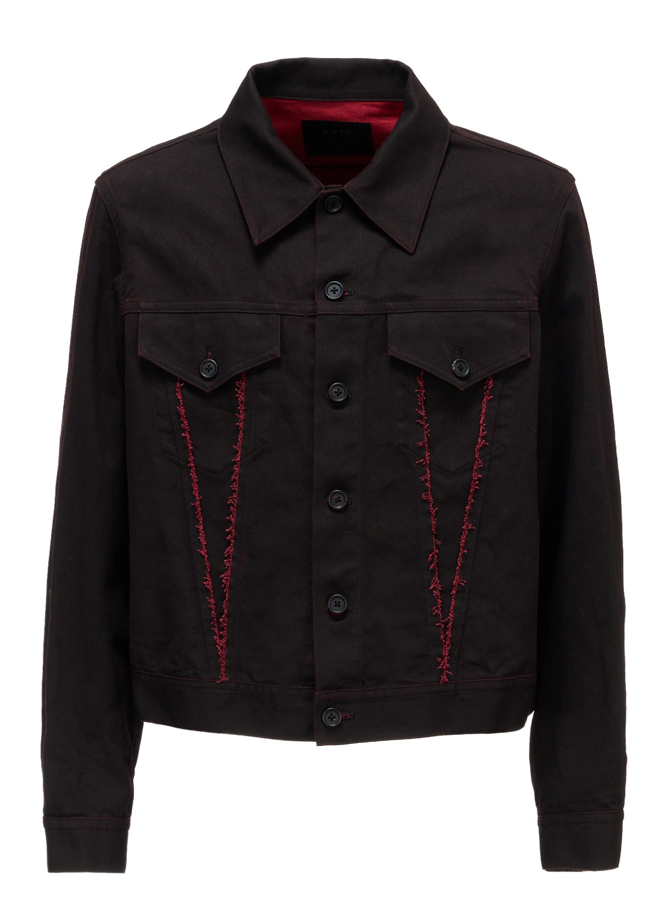 PIGMENT PRINT COTTON TWILL RAW-EDGE DETAIL BLOUSON