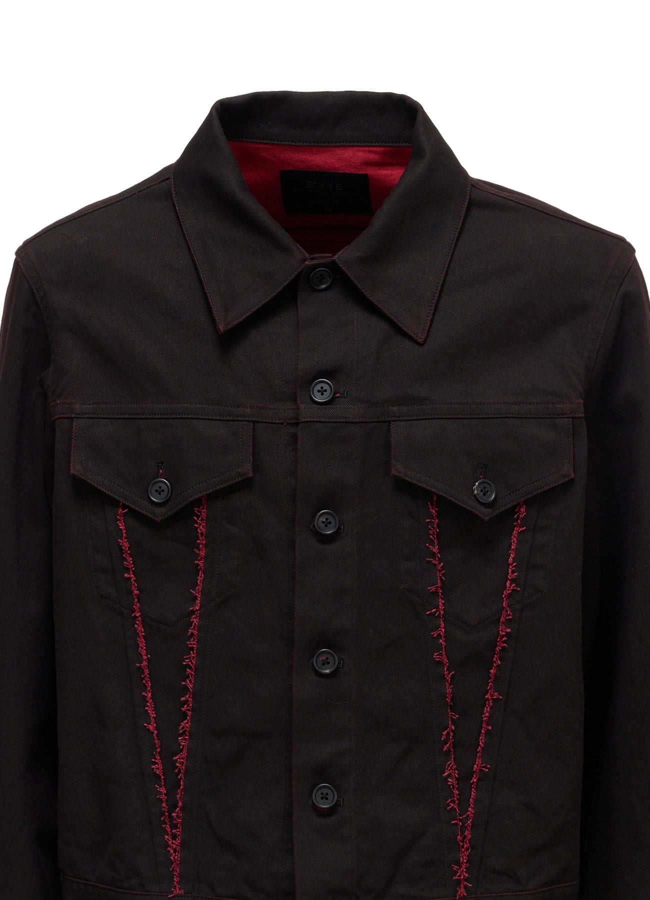 PIGMENT PRINT COTTON TWILL RAW-EDGE DETAIL BLOUSON