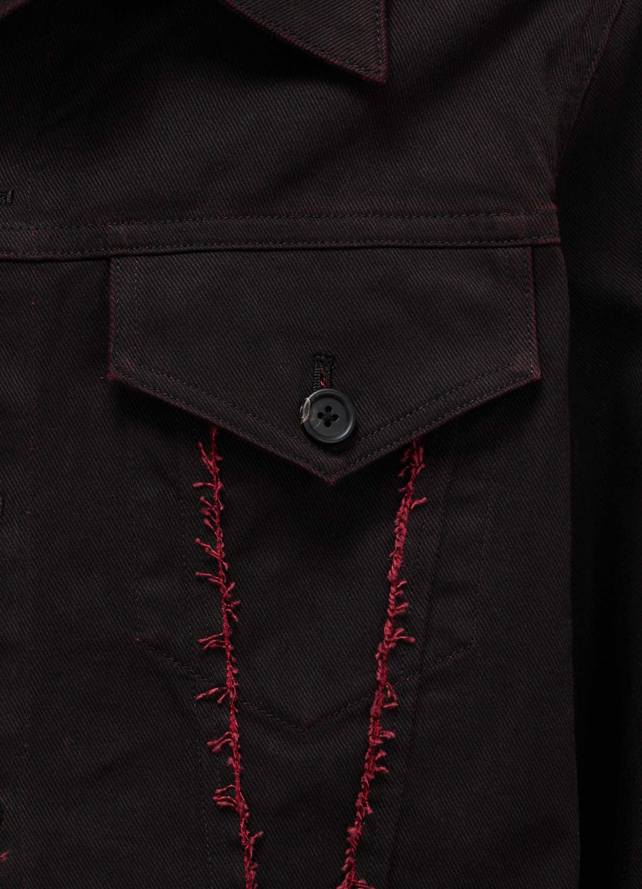 PIGMENT PRINT COTTON TWILL RAW-EDGE DETAIL BLOUSON