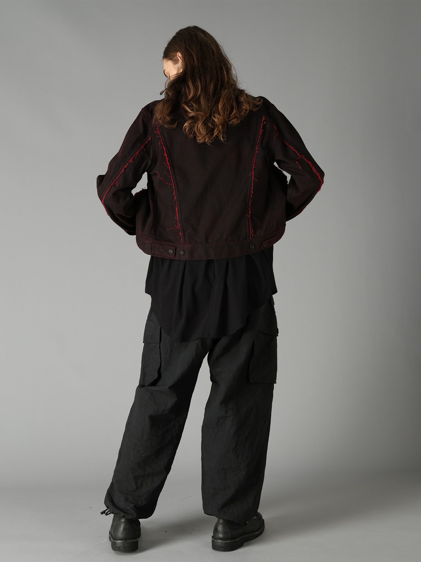 PIGMENT PRINT COTTON TWILL RAW-EDGE DETAIL BLOUSON