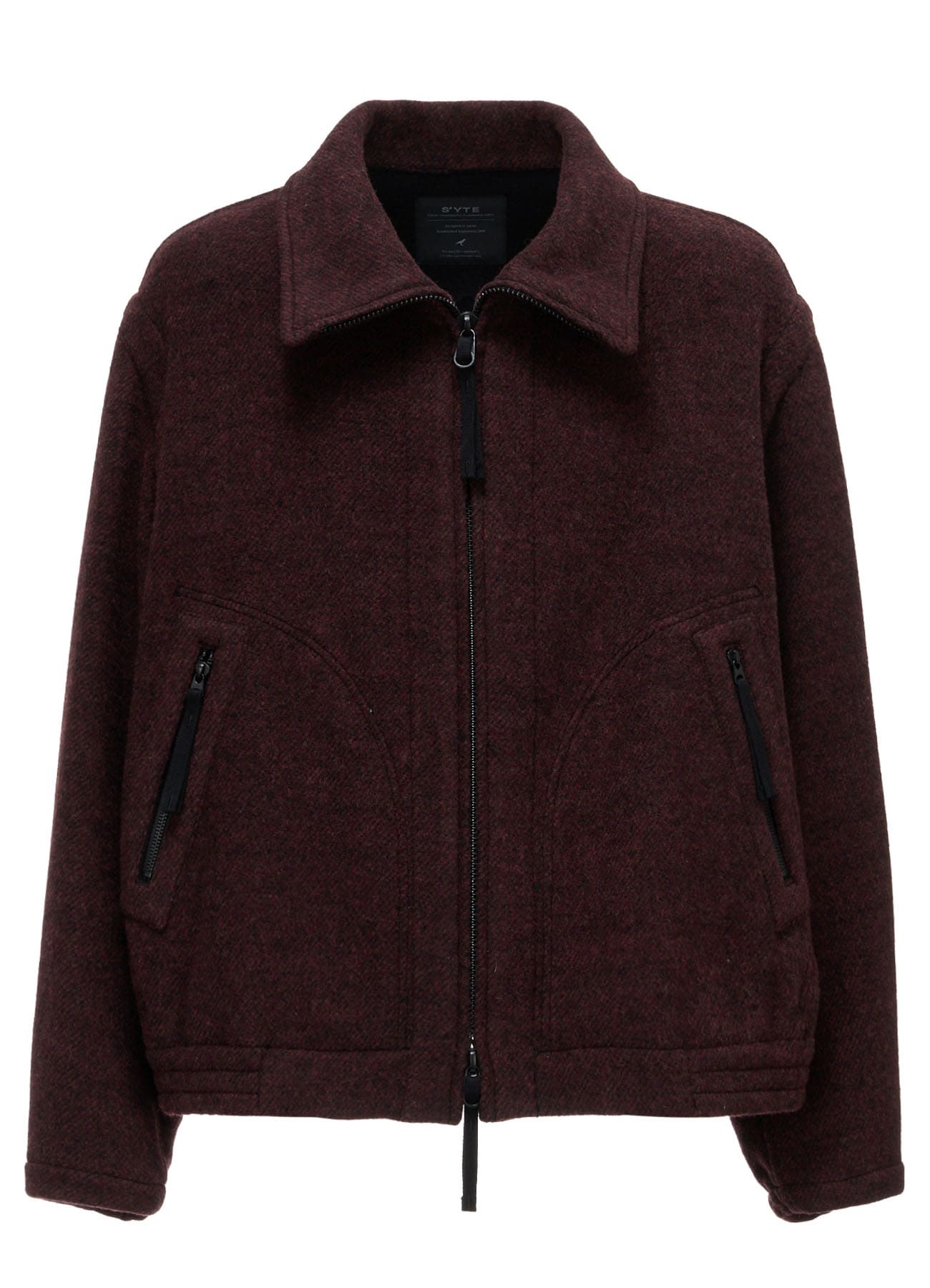 SOFT DOUBLE-WEAVE MELTON REVERSIBLE BLOUSON