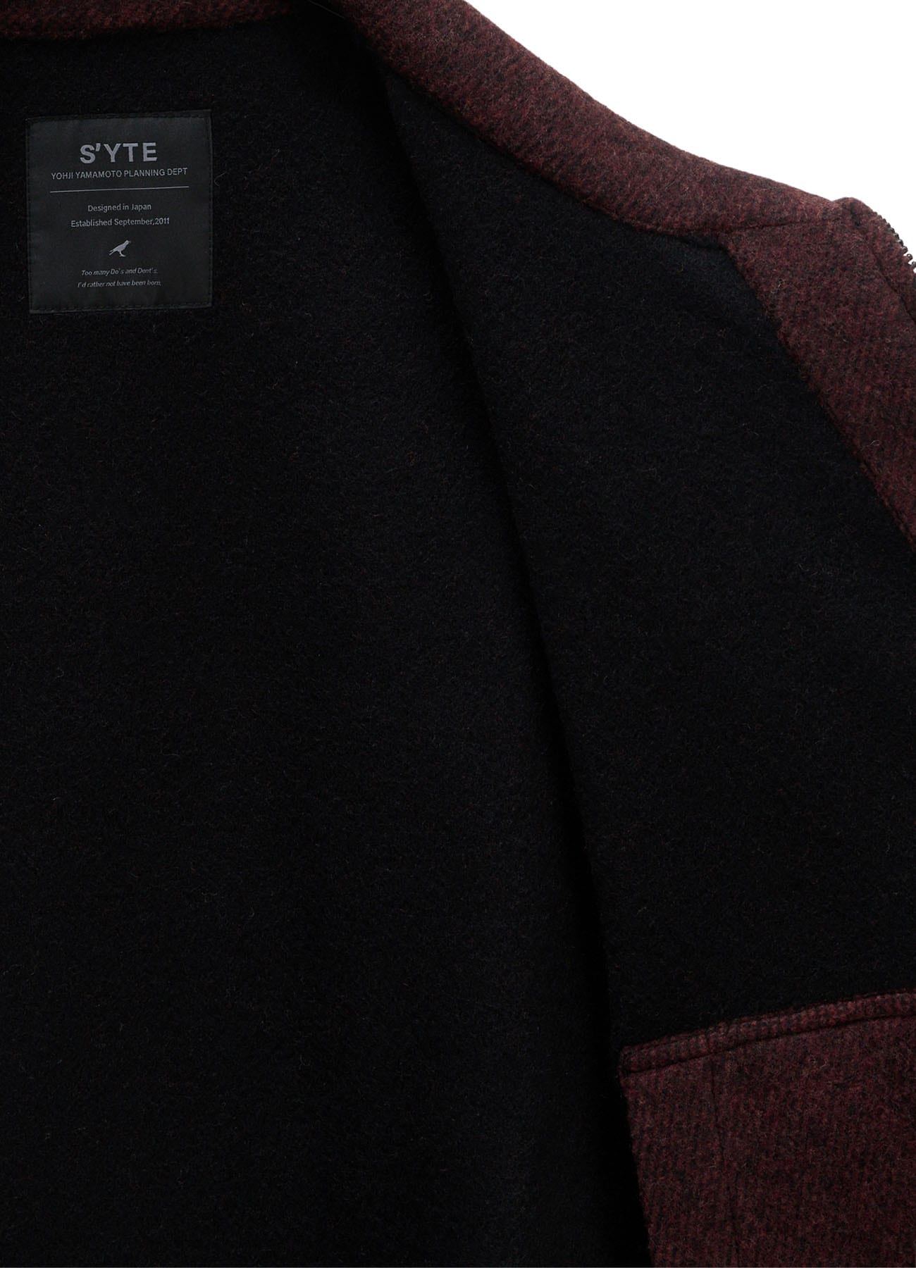 SOFT DOUBLE-WEAVE MELTON REVERSIBLE BLOUSON
