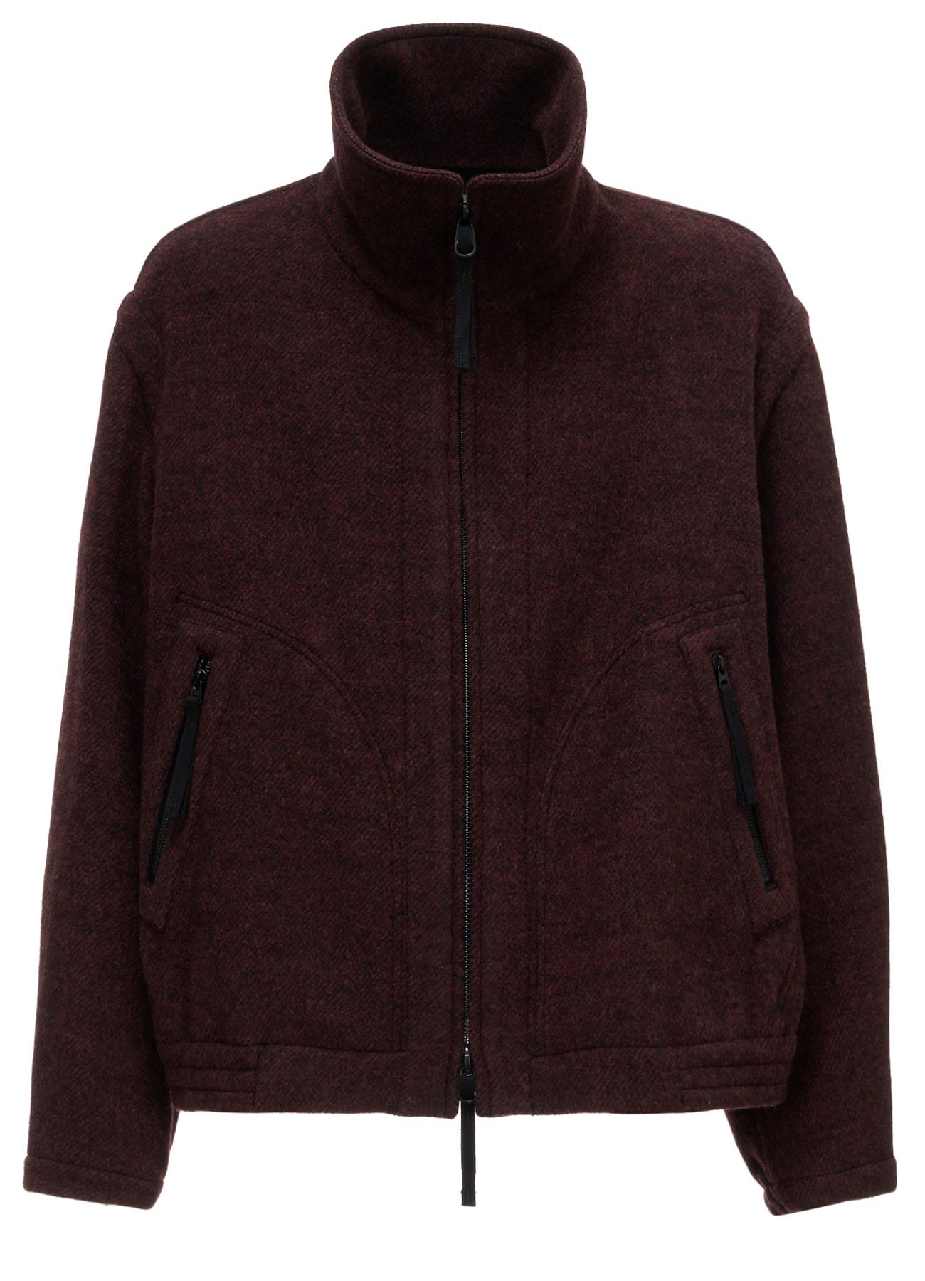 SOFT DOUBLE-WEAVE MELTON REVERSIBLE BLOUSON