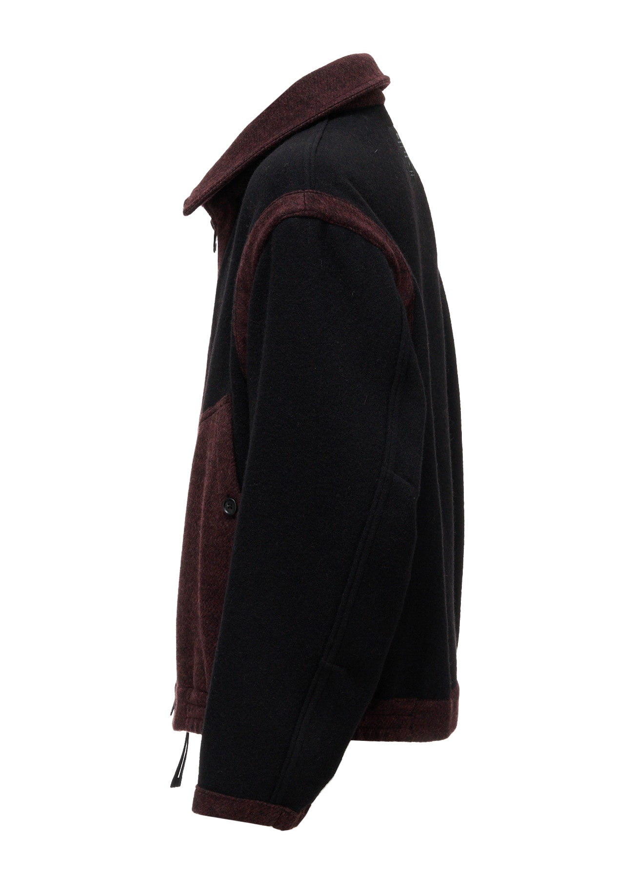 SOFT DOUBLE-WEAVE MELTON REVERSIBLE BLOUSON