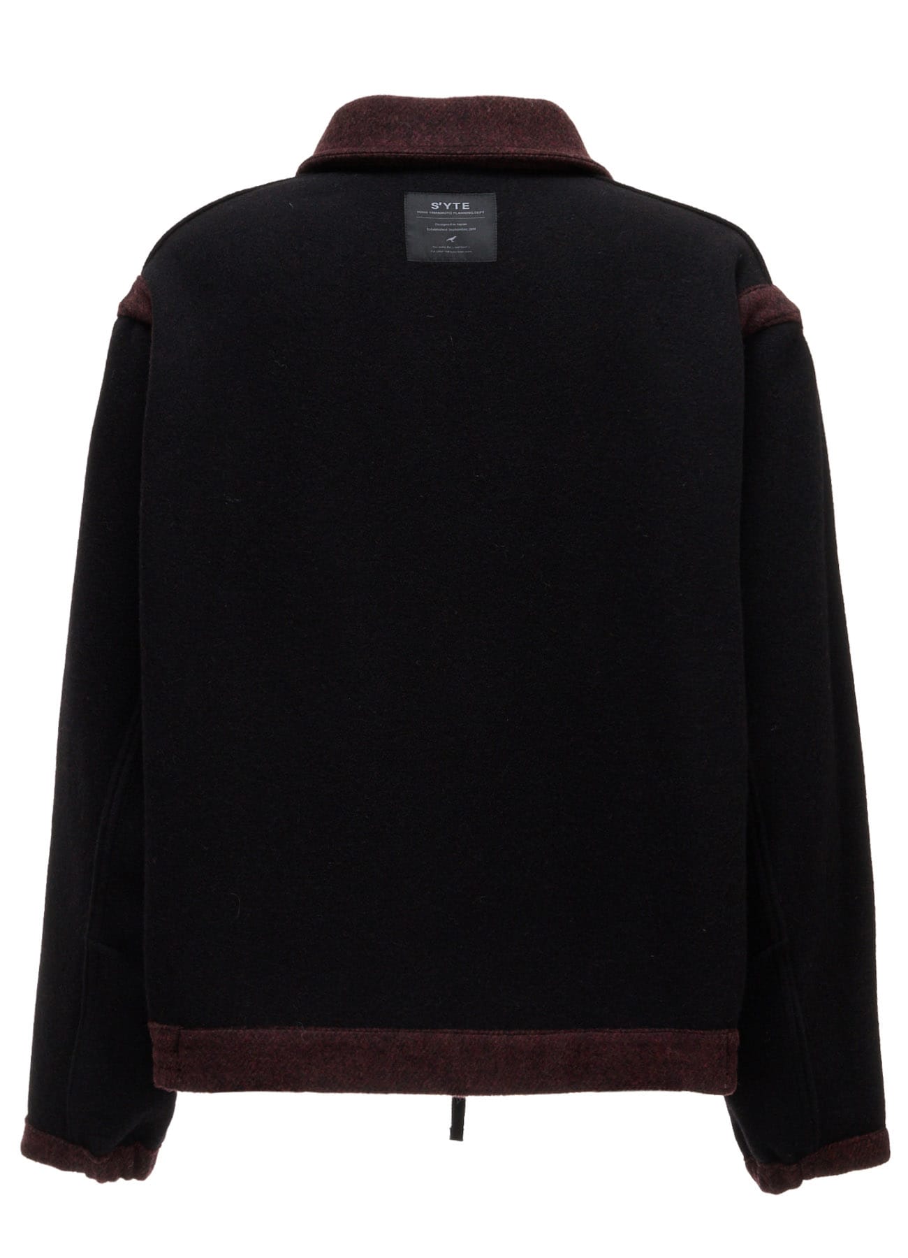 SOFT DOUBLE-WEAVE MELTON REVERSIBLE BLOUSON