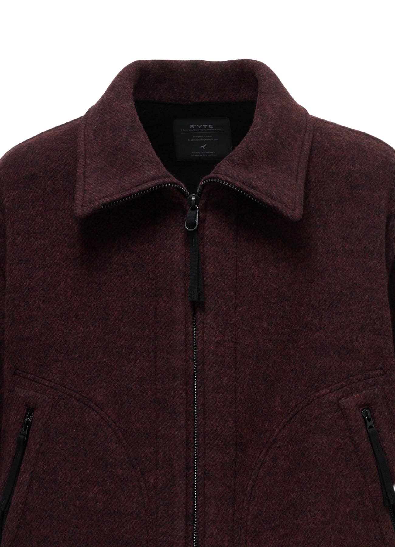 SOFT DOUBLE-WEAVE MELTON REVERSIBLE BLOUSON