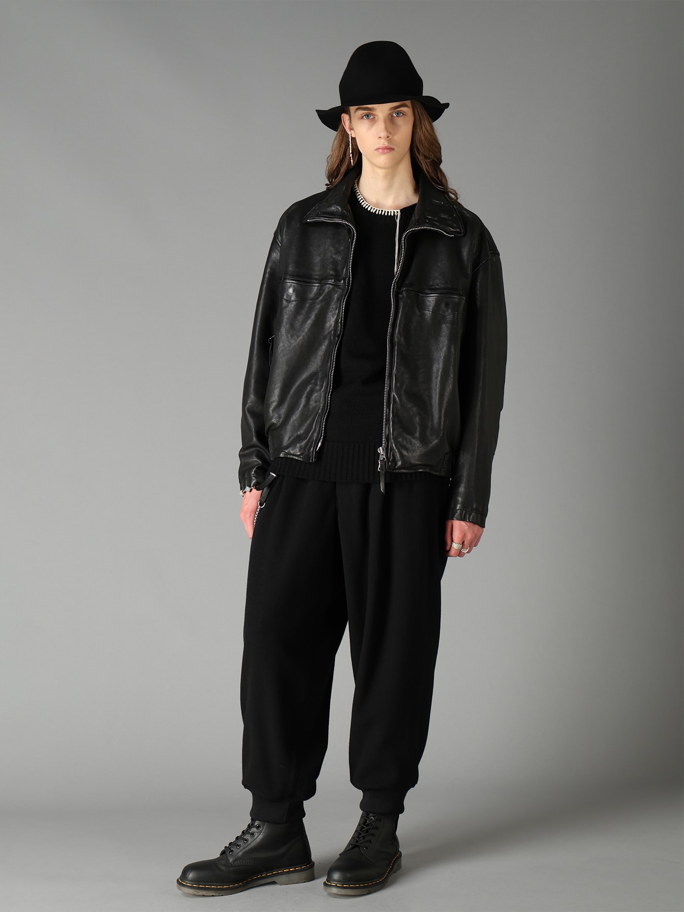 WASHED SHEEP LEATHER ZIP-UP BLOUSON