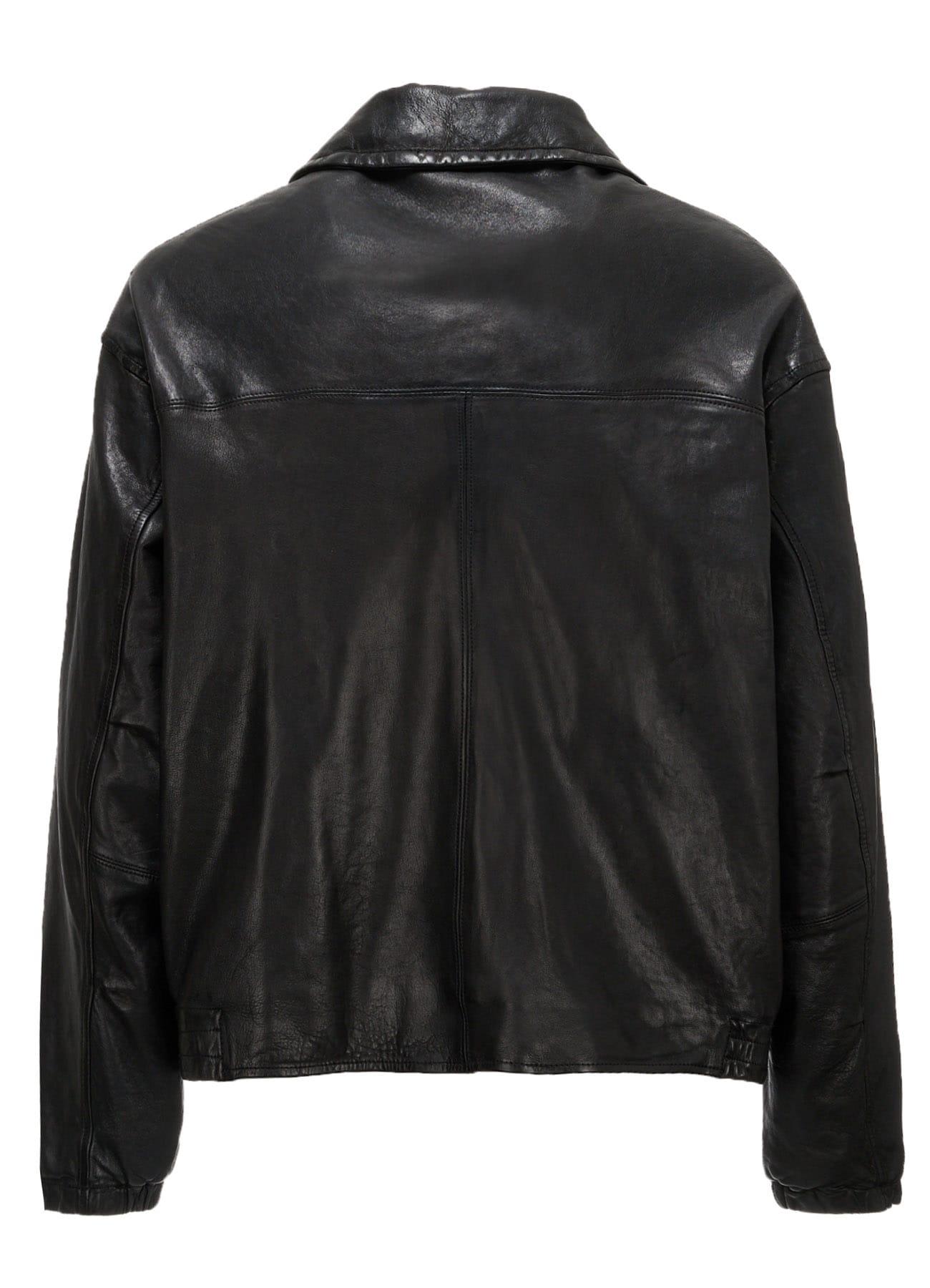 WASHED SHEEP LEATHER ZIP-UP BLOUSON