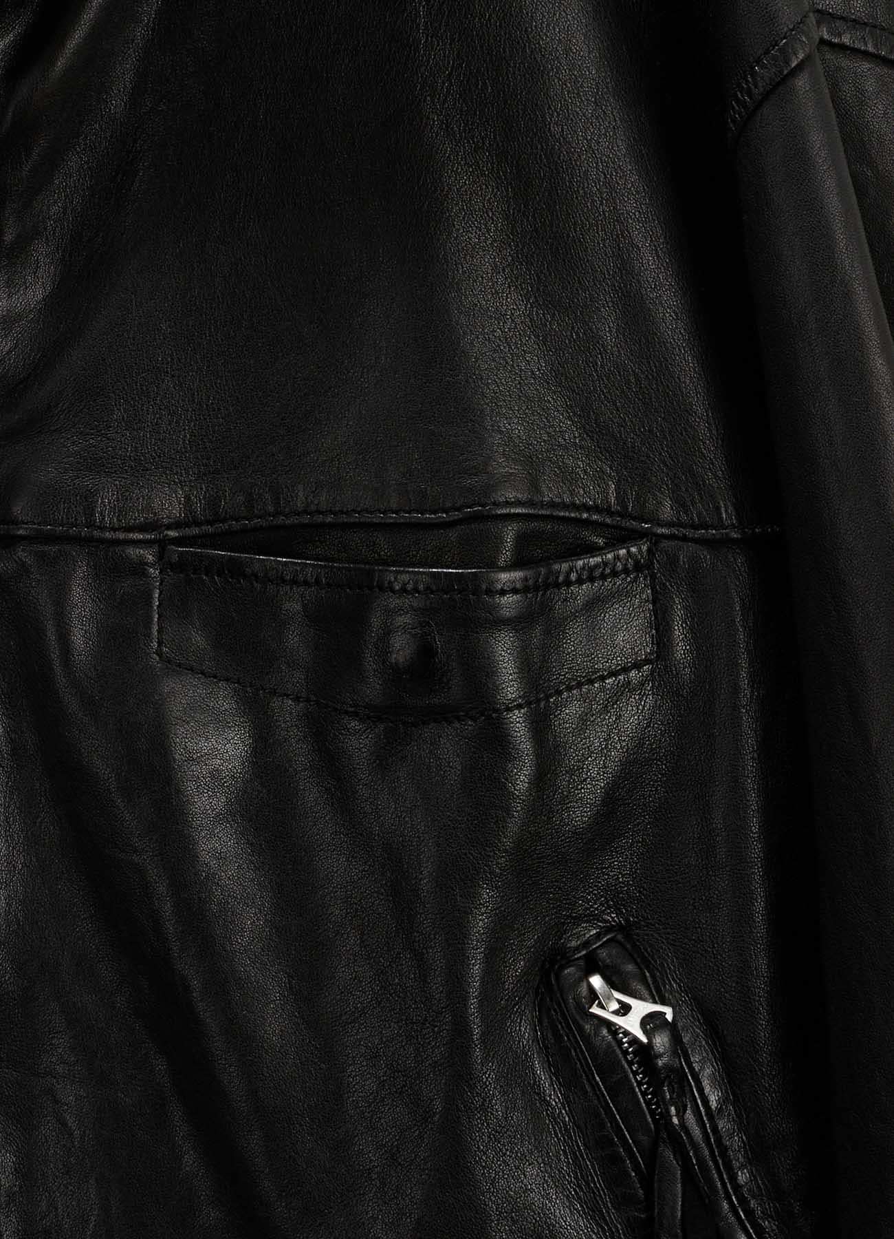 WASHED SHEEP LEATHER ZIP-UP BLOUSON