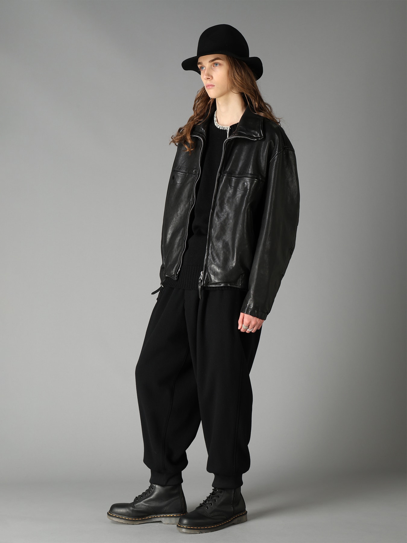 WASHED SHEEP LEATHER ZIP-UP BLOUSON