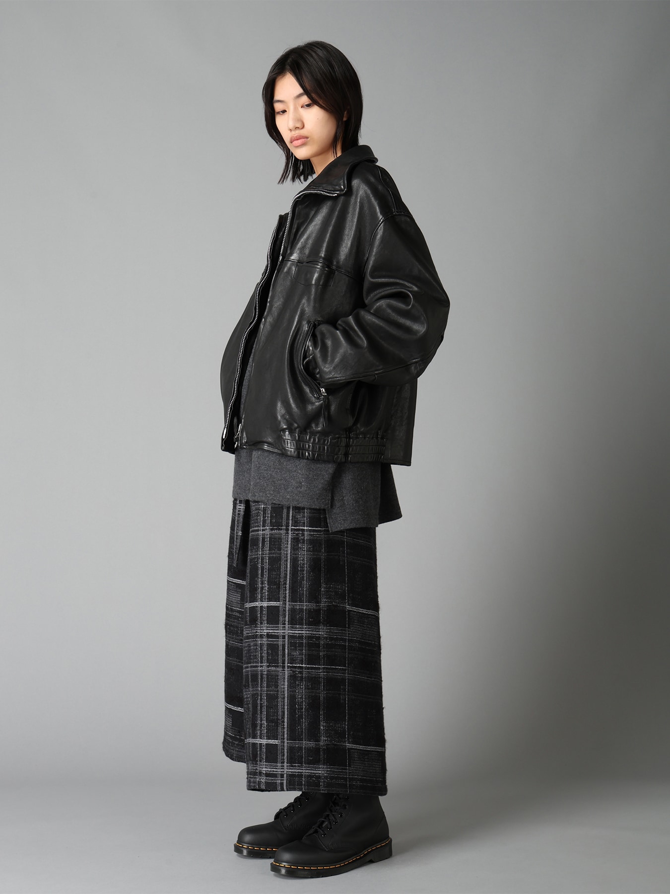 WASHED SHEEP LEATHER ZIP-UP BLOUSON