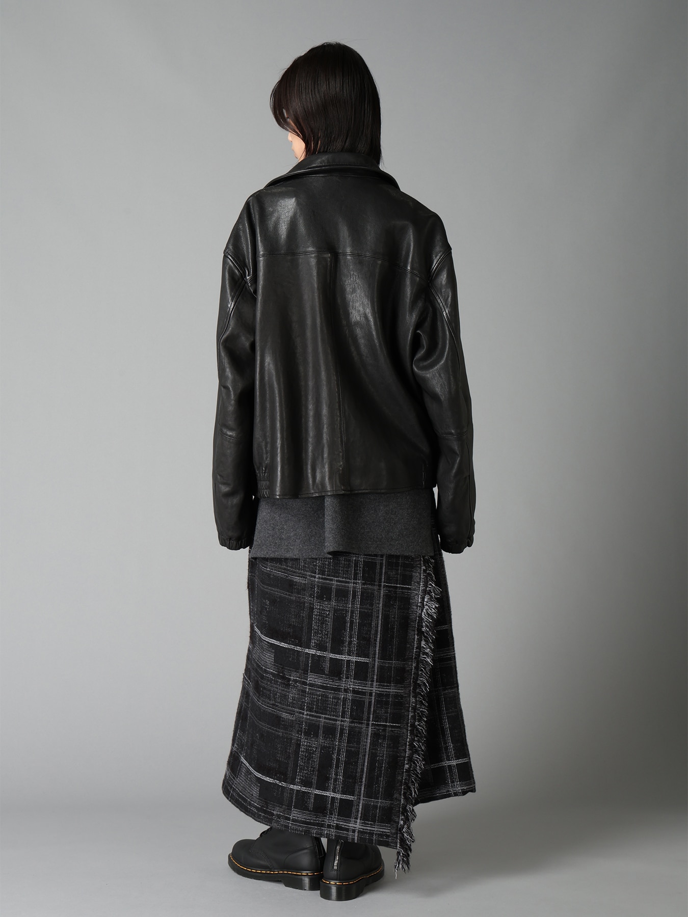 WASHED SHEEP LEATHER ZIP-UP BLOUSON