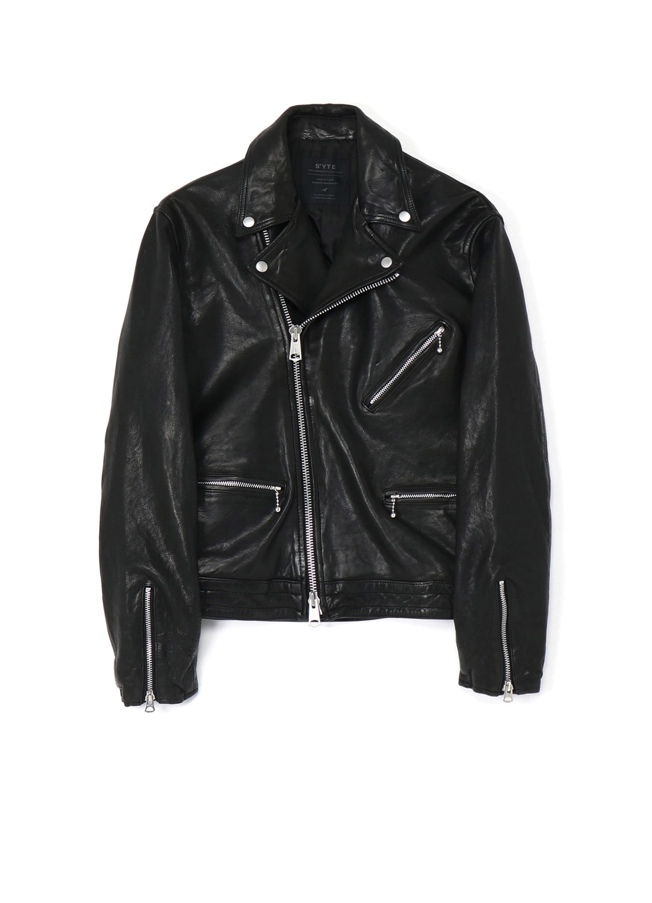 VEGETABLE TANNED AND WASHED SHEEP LEATHER DOUBLE RIDERS JACKET