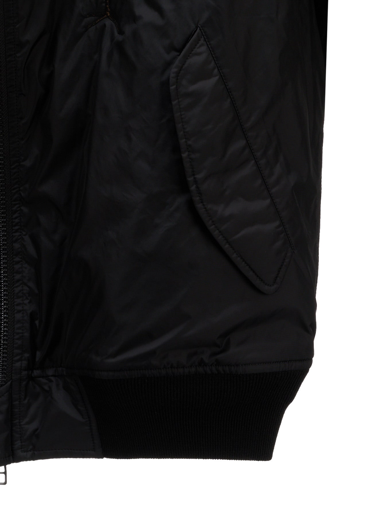 NYLON TWILL EMBROIDERY BOMBER JACKET