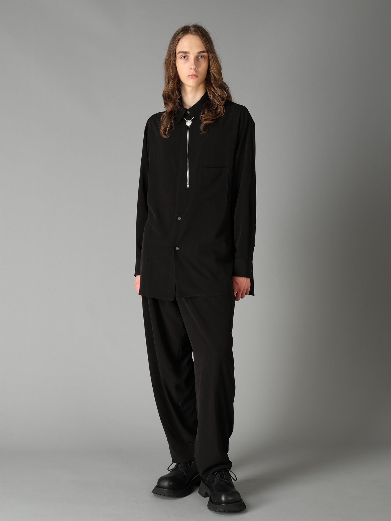 CREPE de CHINE  HALF CONCEALED PLACKET REGULAR SHIRT