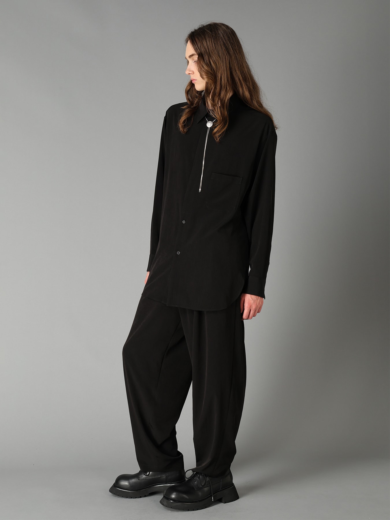 CREPE de CHINE  HALF CONCEALED PLACKET REGULAR SHIRT