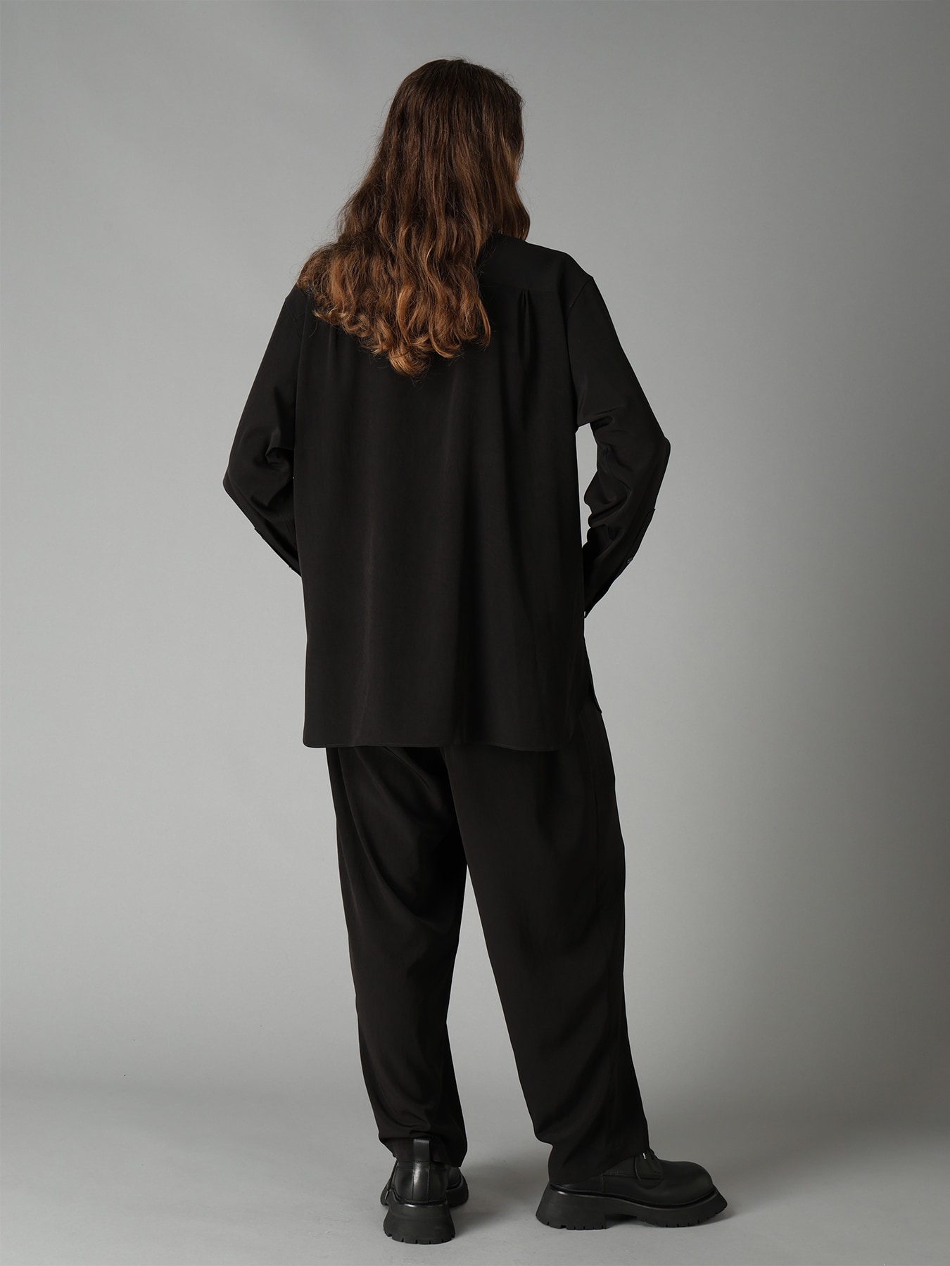 CREPE de CHINE  HALF CONCEALED PLACKET REGULAR SHIRT