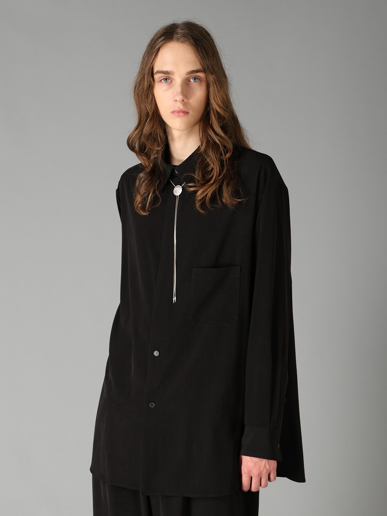 CREPE de CHINE  HALF CONCEALED PLACKET REGULAR SHIRT
