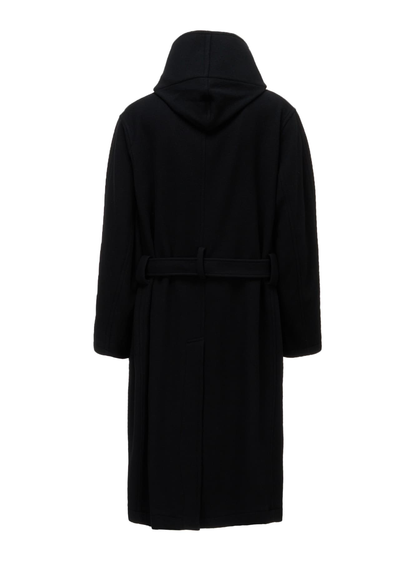 BRUSHED WOOL HOODED COAT