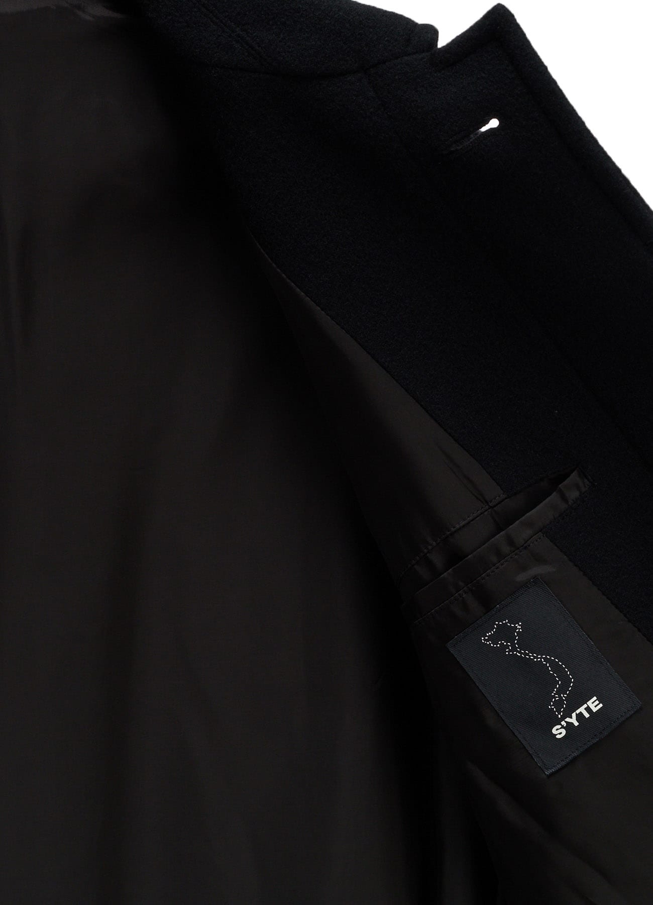BRUSHED WOOL CONCEALED PLACKET COAT