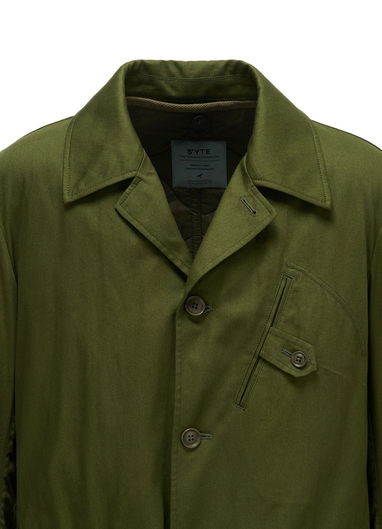 20/COTTON TWILL COAT WITH PADDED LINER
