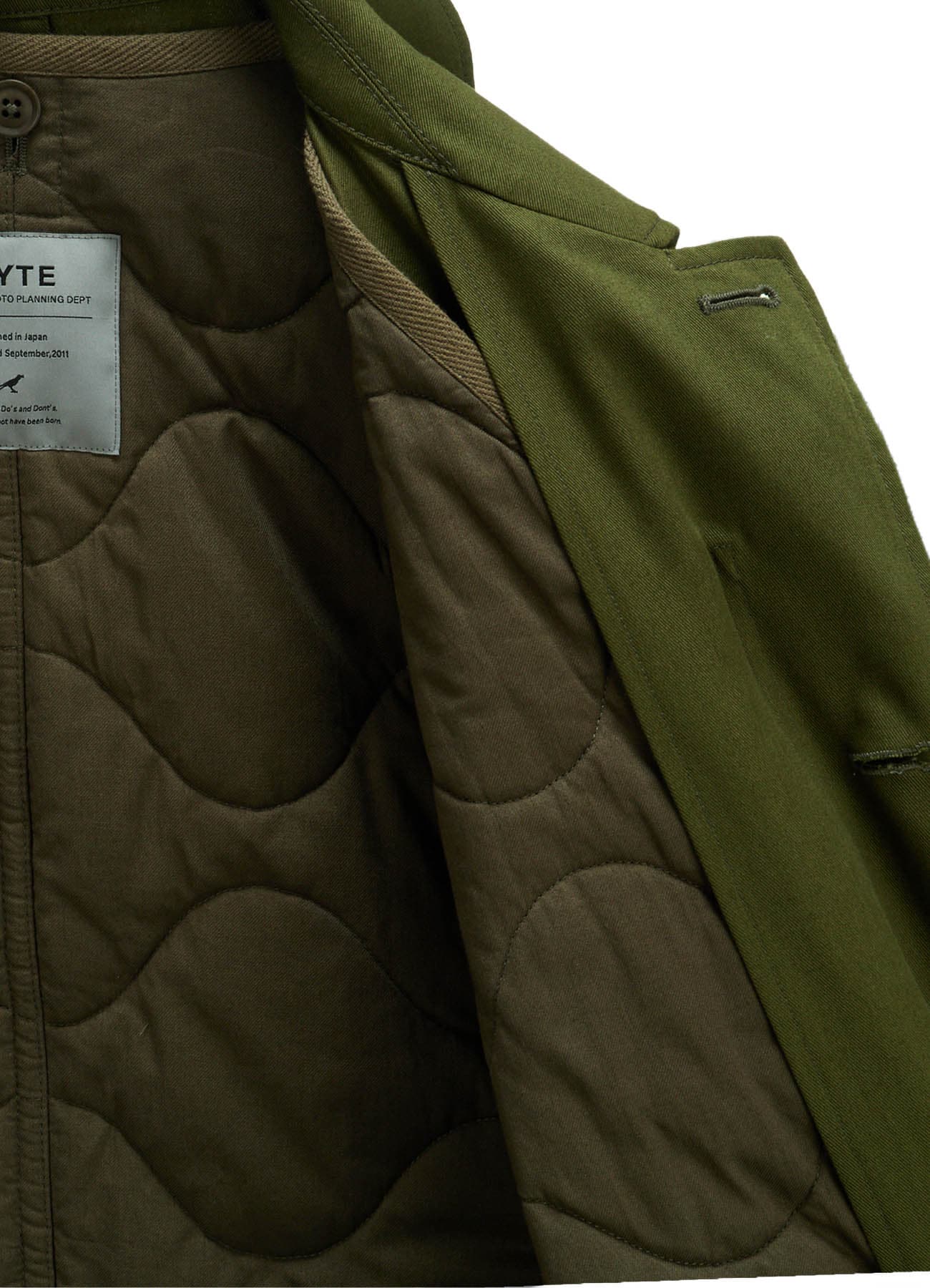 20/COTTON TWILL COAT WITH PADDED LINER