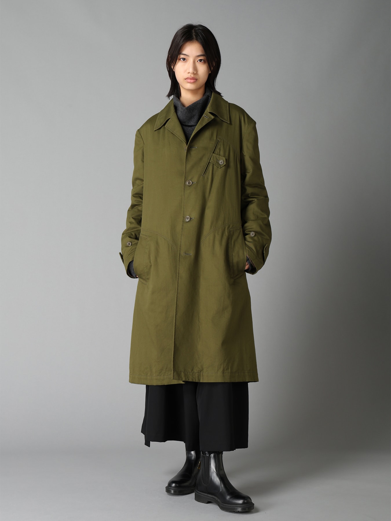 20/COTTON TWILL COAT WITH PADDED LINER