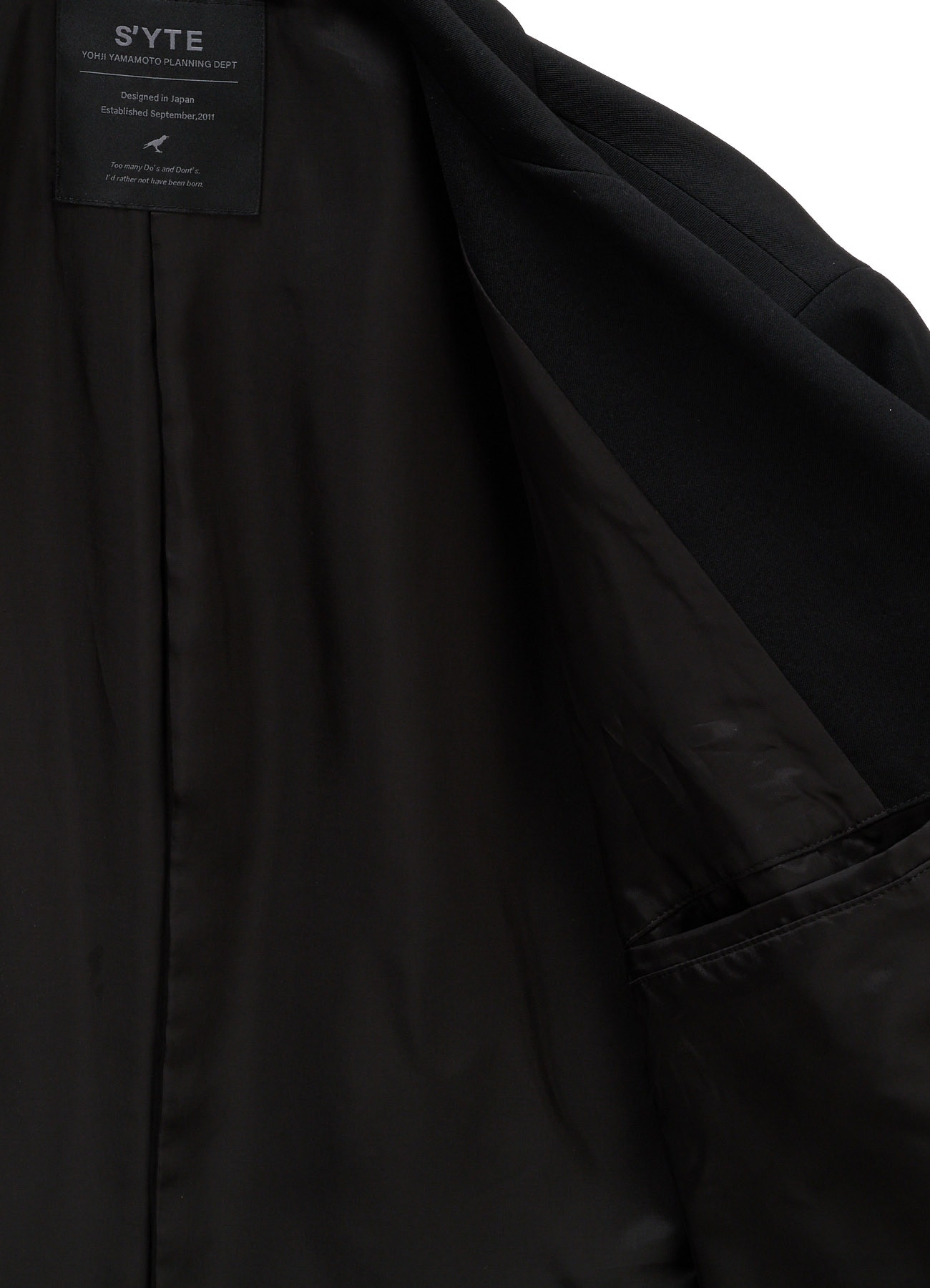 WASHER WOOL GABARDINE PEAK LAPEL BELTED JACKET