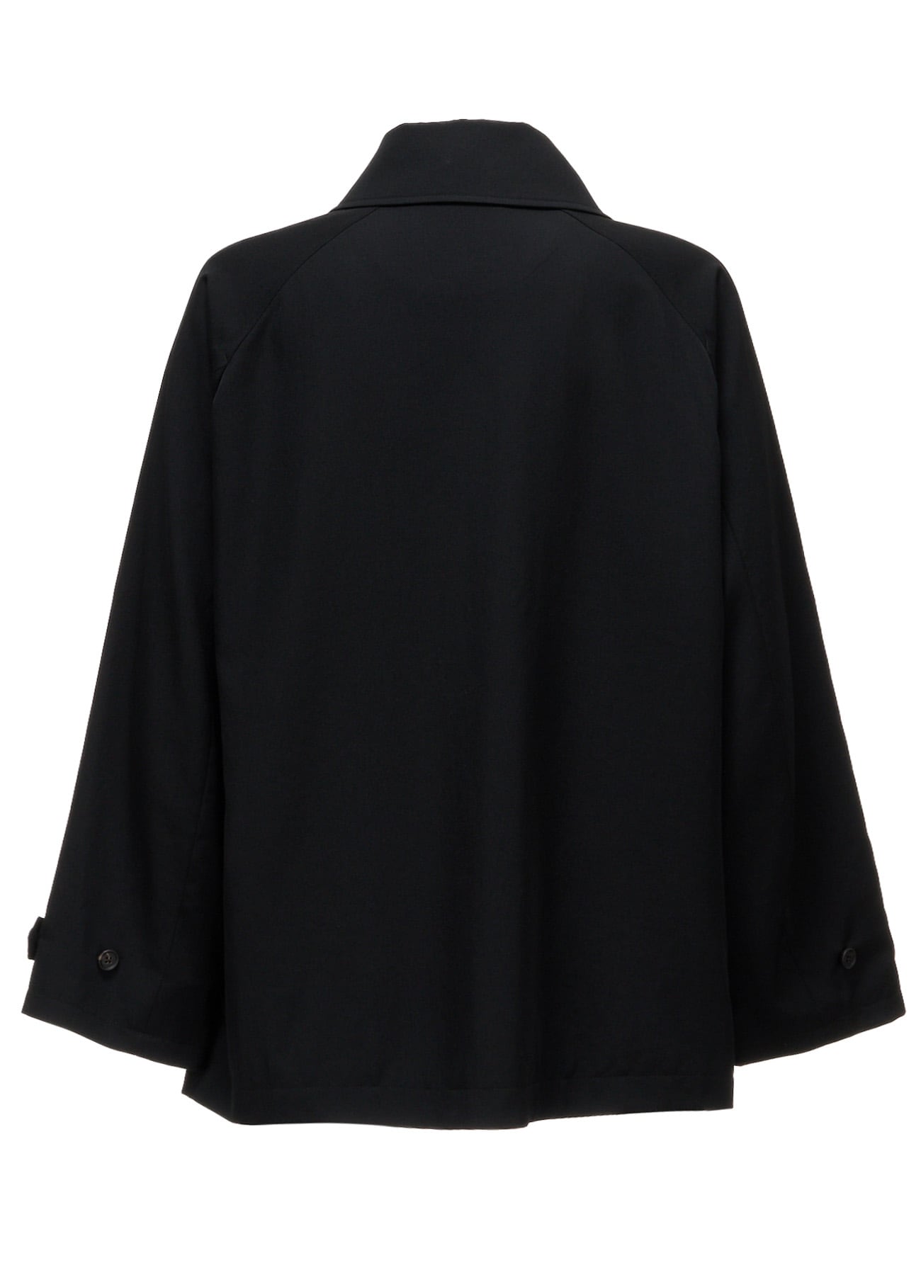 WASHER WOOL GABARDINE NAPOLEON DOUBLE-BREASTED JACKET