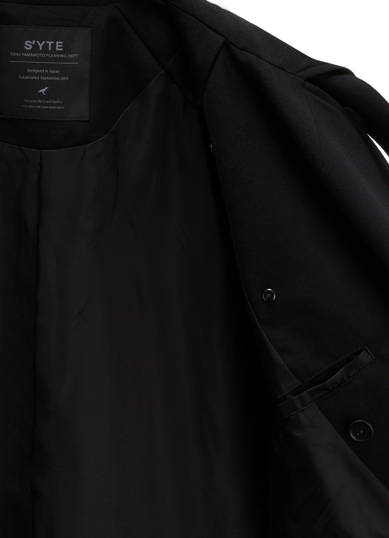 WASHER WOOL GABARDINE NAPOLEON DOUBLE-BREASTED JACKET