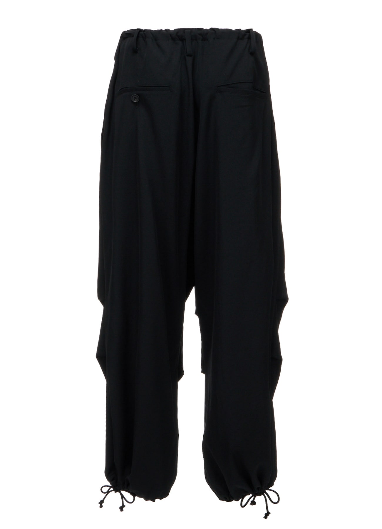 WASHER WOOL GABARDINE KNEE-TUCK PANTS