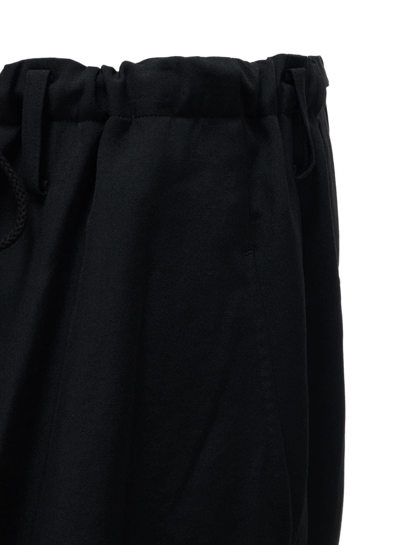 WASHER WOOL GABARDINE KNEE-TUCK PANTS