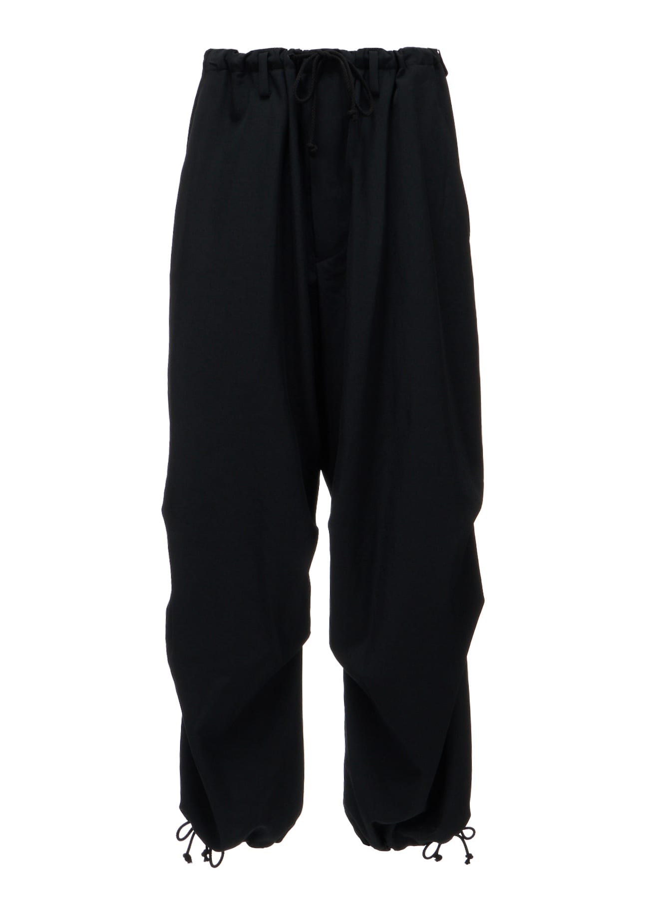 WASHER WOOL GABARDINE KNEE-TUCK PANTS