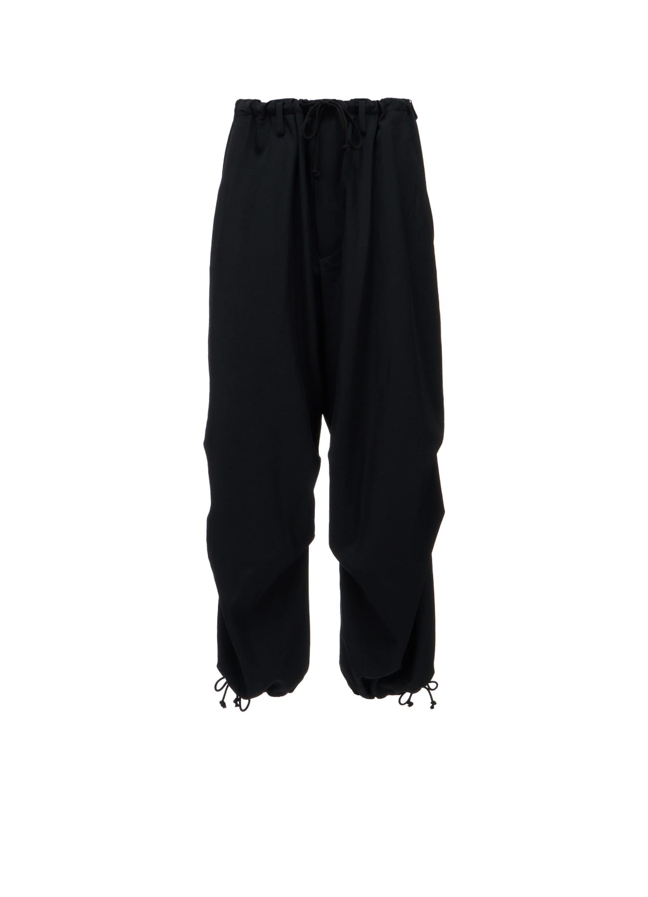 WASHER WOOL GABARDINE KNEE-TUCK PANTS