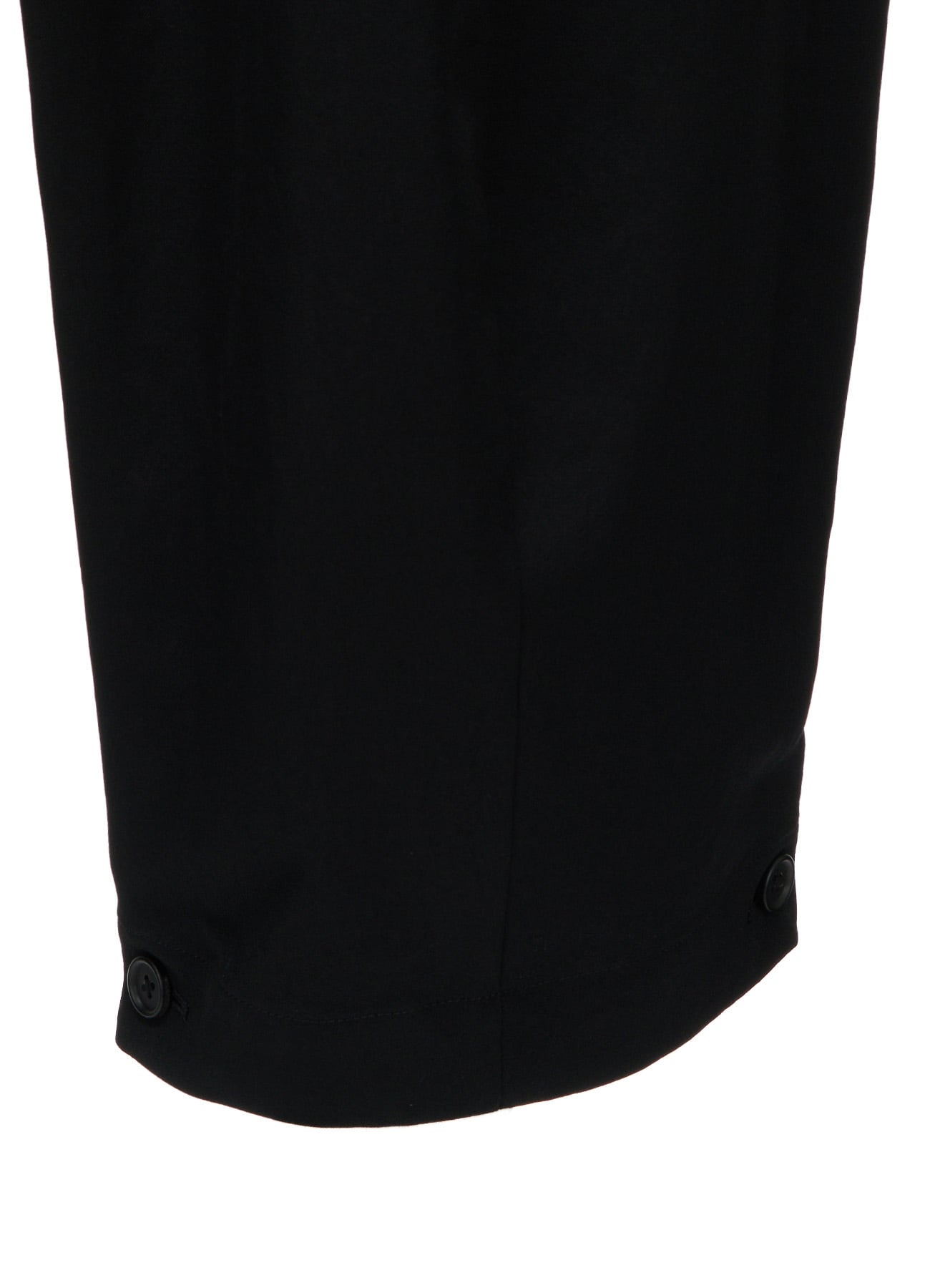 WASHER WOOL GABARDINE BUTTON HEM TAPERED PANTS