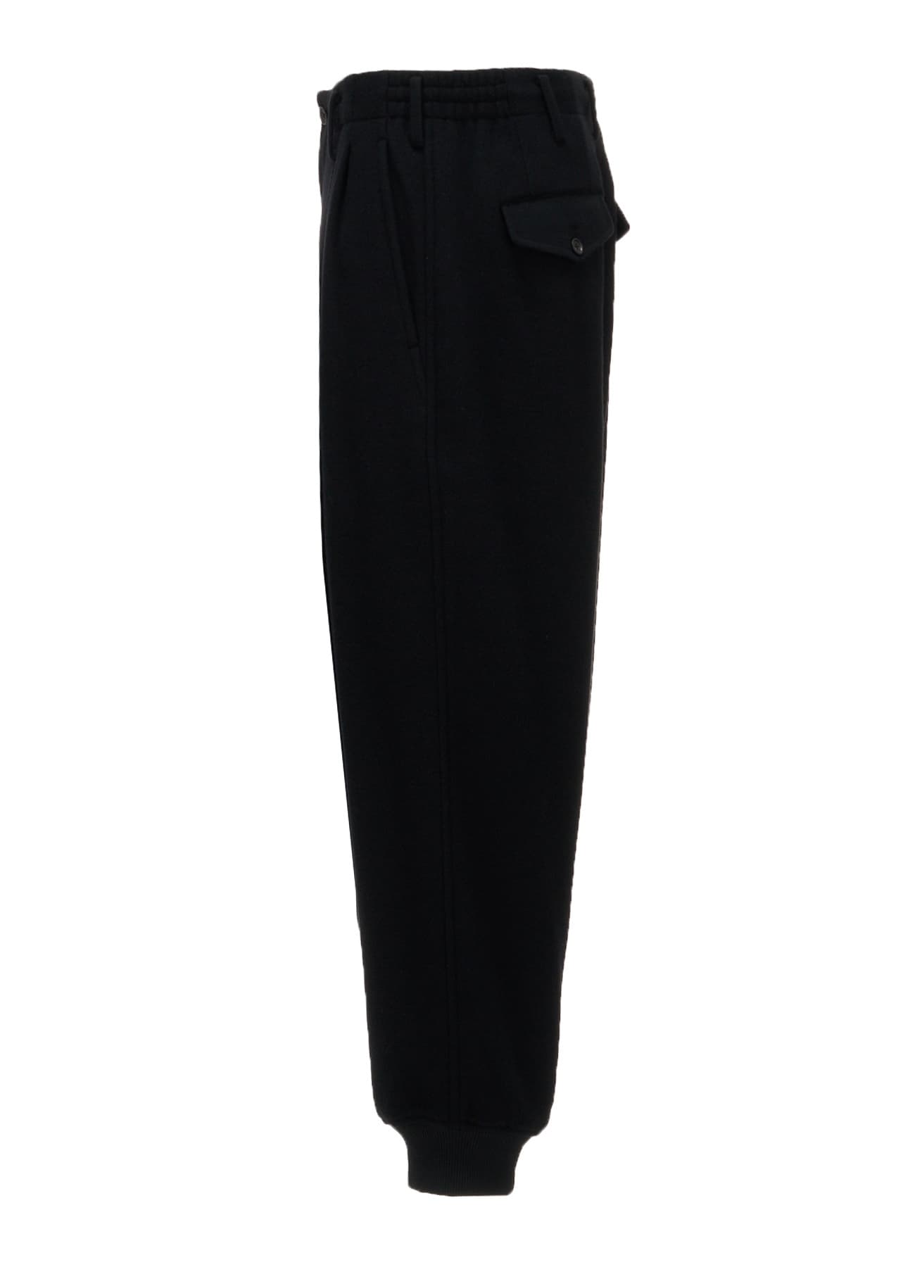 BRUSHED WOOL RIB HEM PANTS
