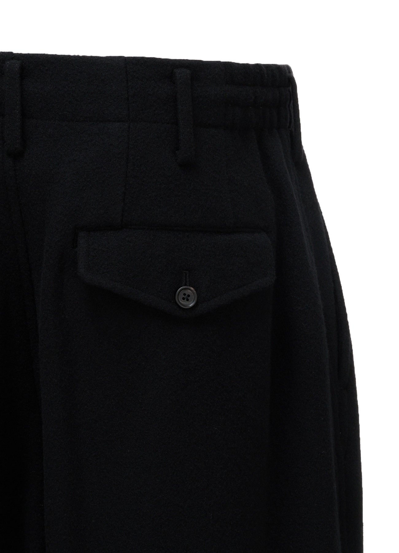 BRUSHED WOOL RIB HEM PANTS
