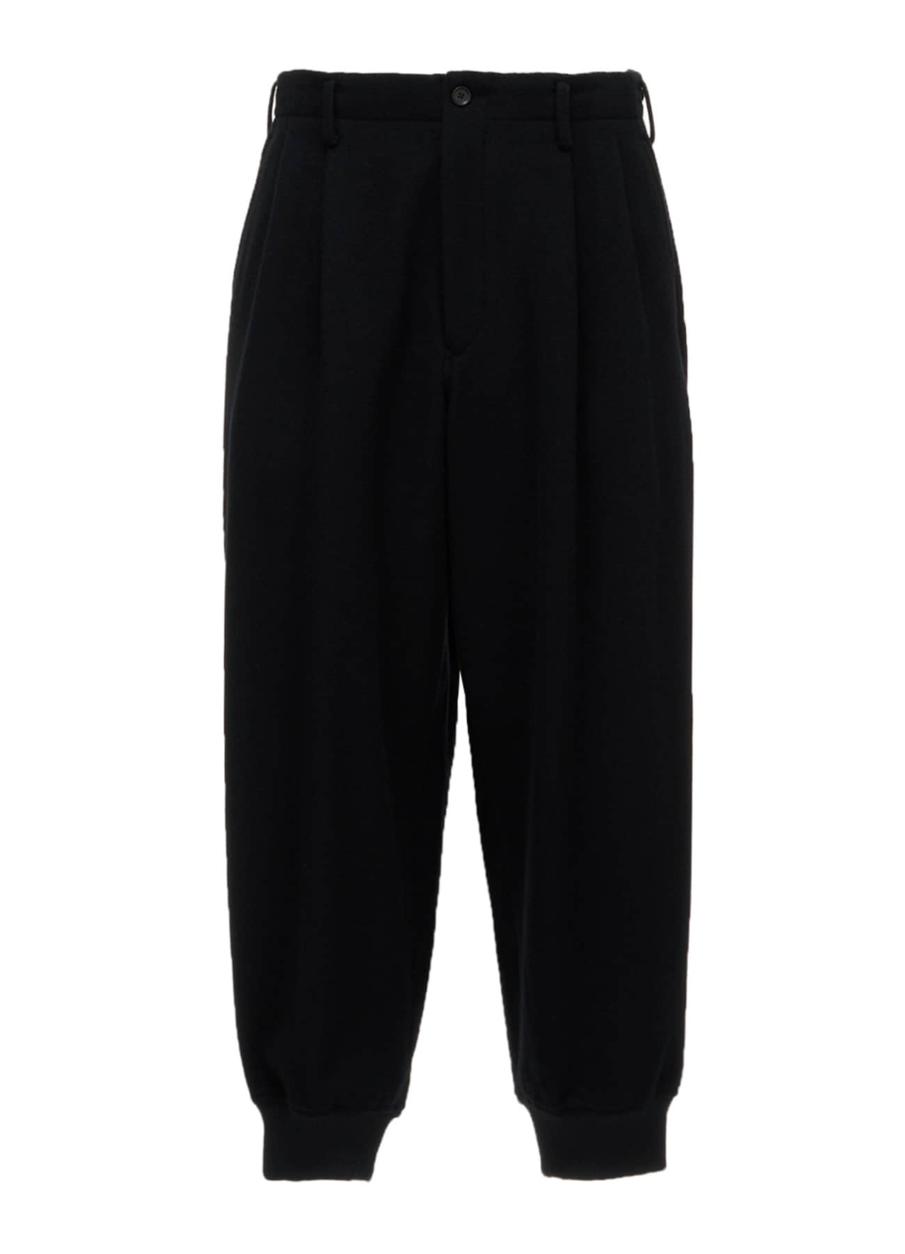 BRUSHED WOOL RIB HEM PANTS