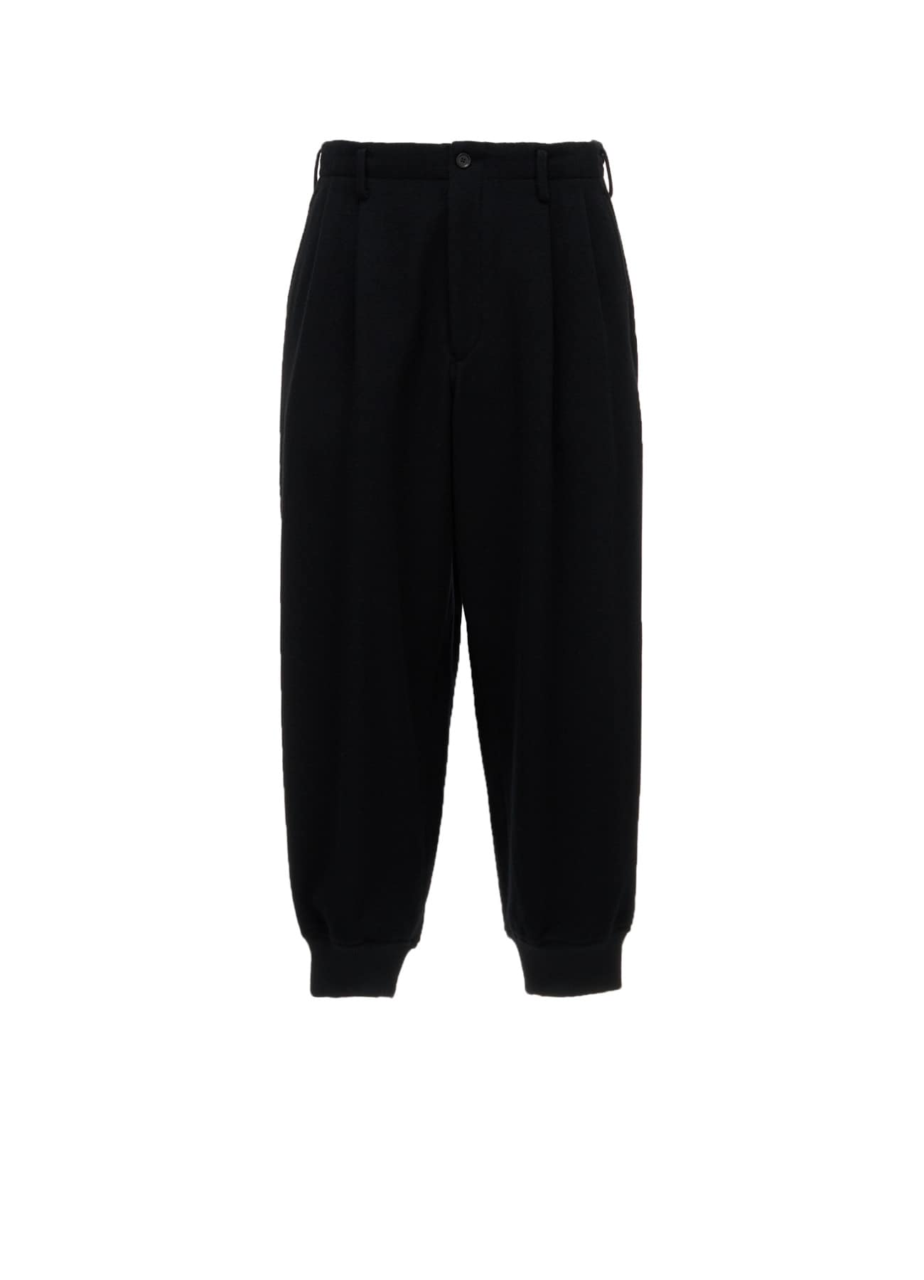 BRUSHED WOOL RIB HEM PANTS
