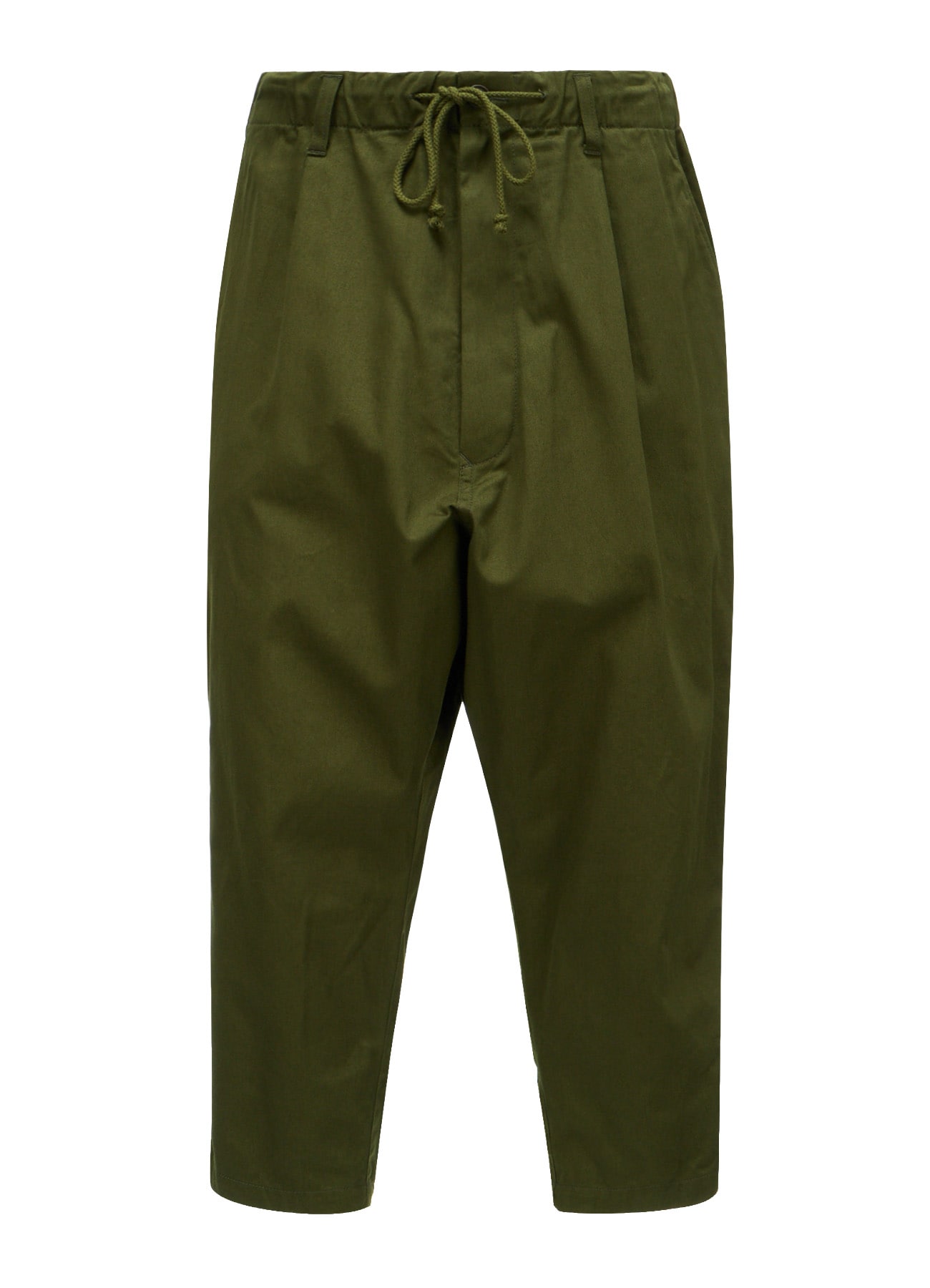 20/COTTON TWILL BELTED HEM DETAIL PANTS