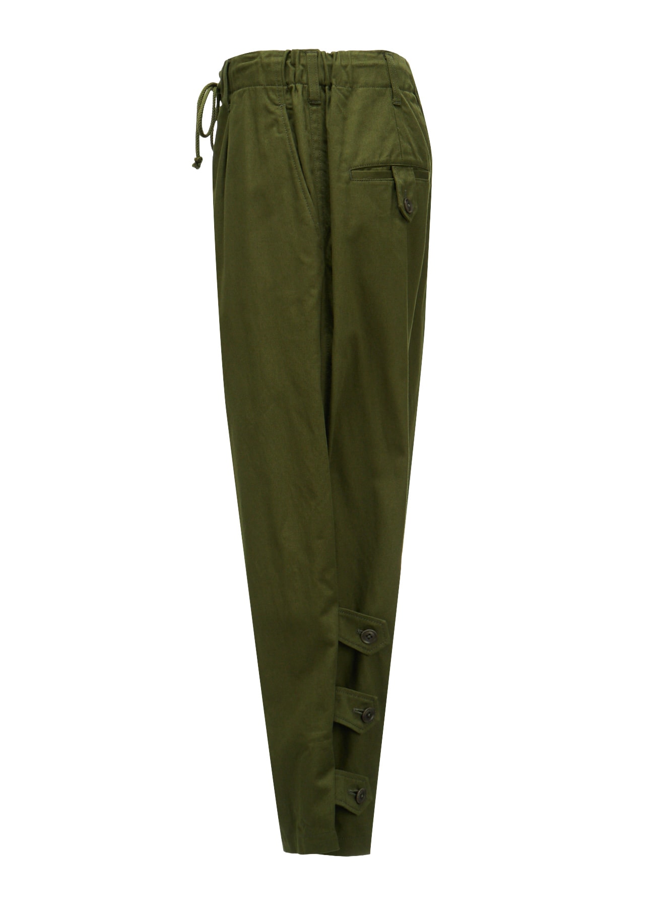 20/COTTON TWILL BELTED HEM DETAIL PANTS