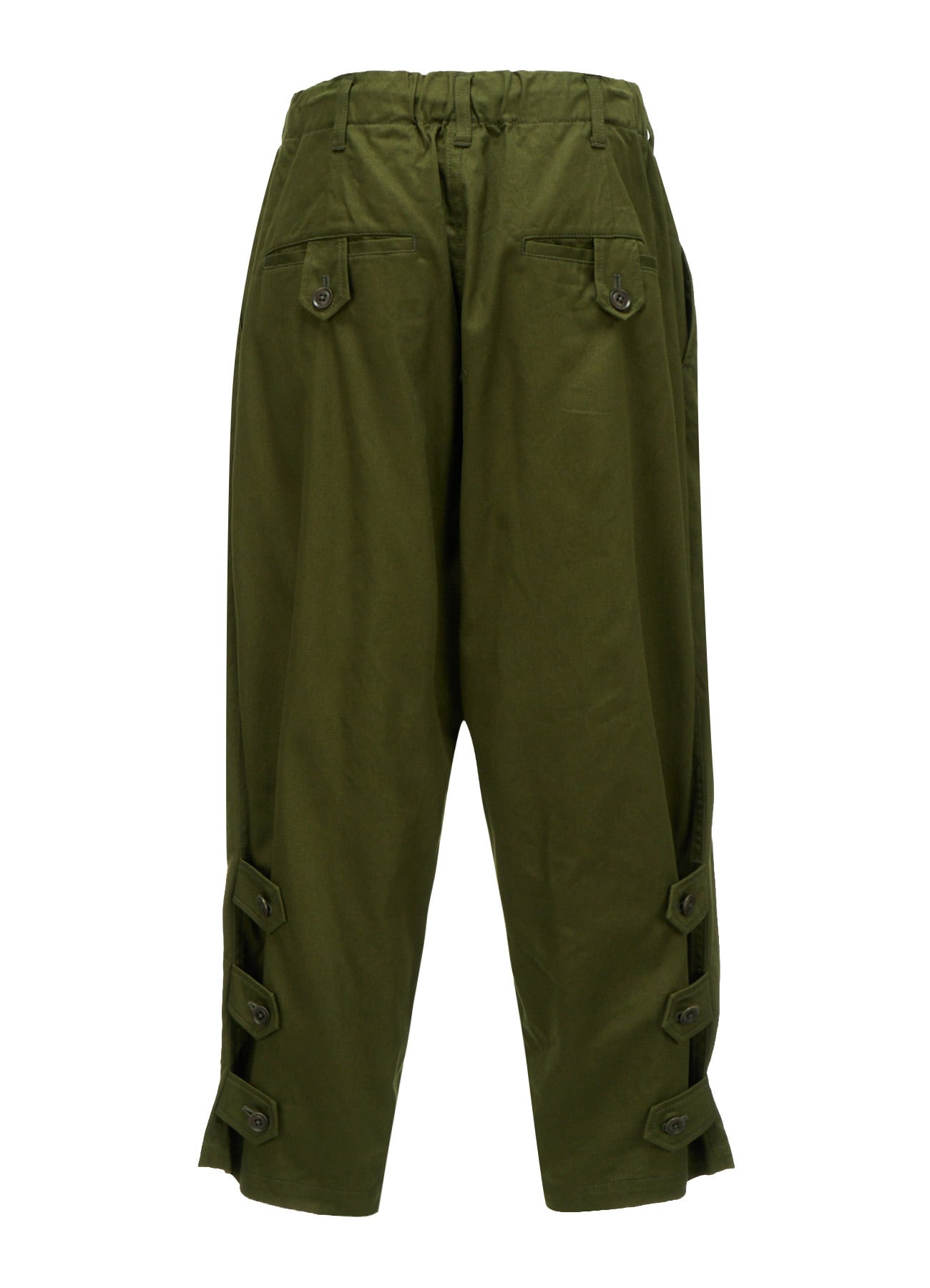 20/COTTON TWILL BELTED HEM DETAIL PANTS