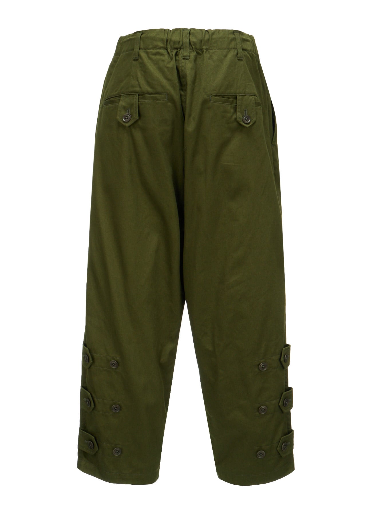 20/COTTON TWILL BELTED HEM DETAIL PANTS