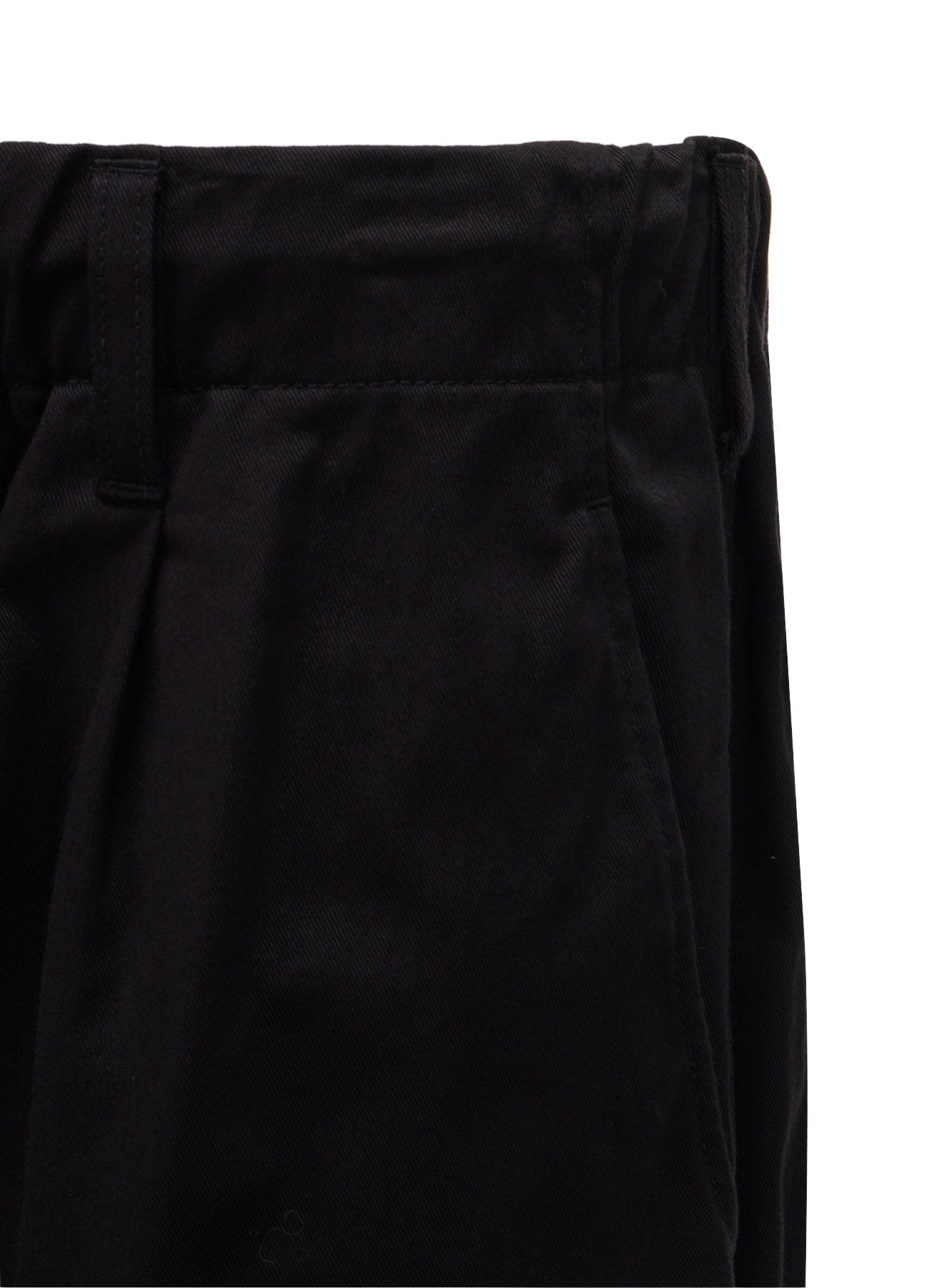 20/COTTON TWILL BELTED HEM DETAIL PANTS