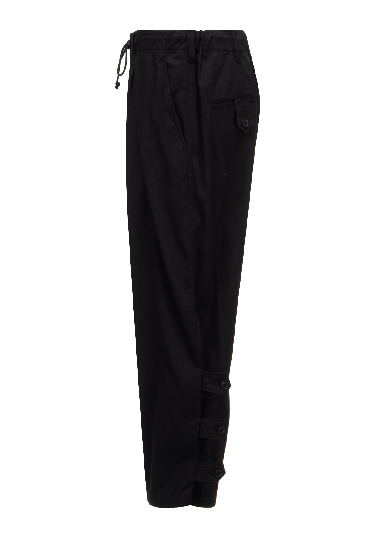 20/COTTON TWILL BELTED HEM DETAIL PANTS
