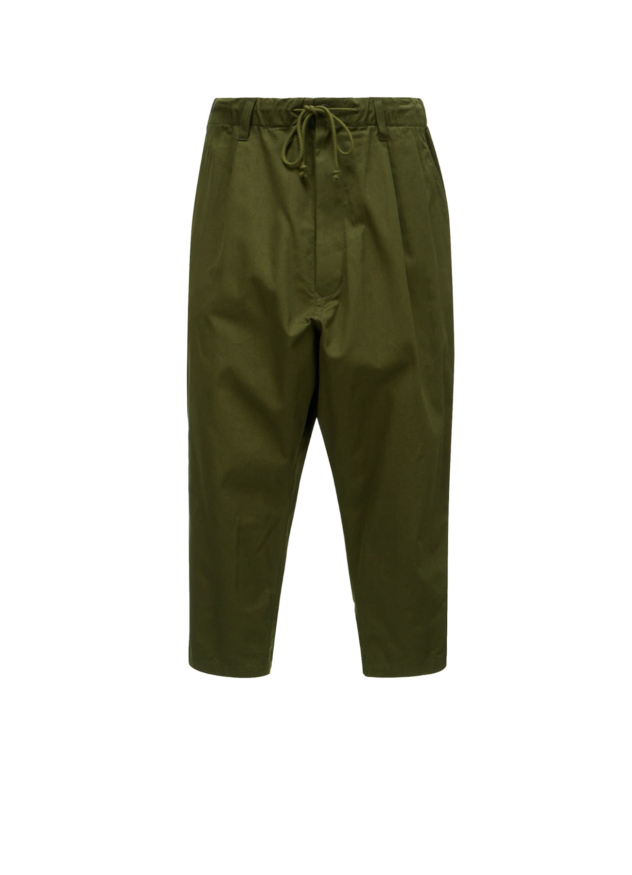 20/COTTON TWILL BELTED HEM DETAIL PANTS