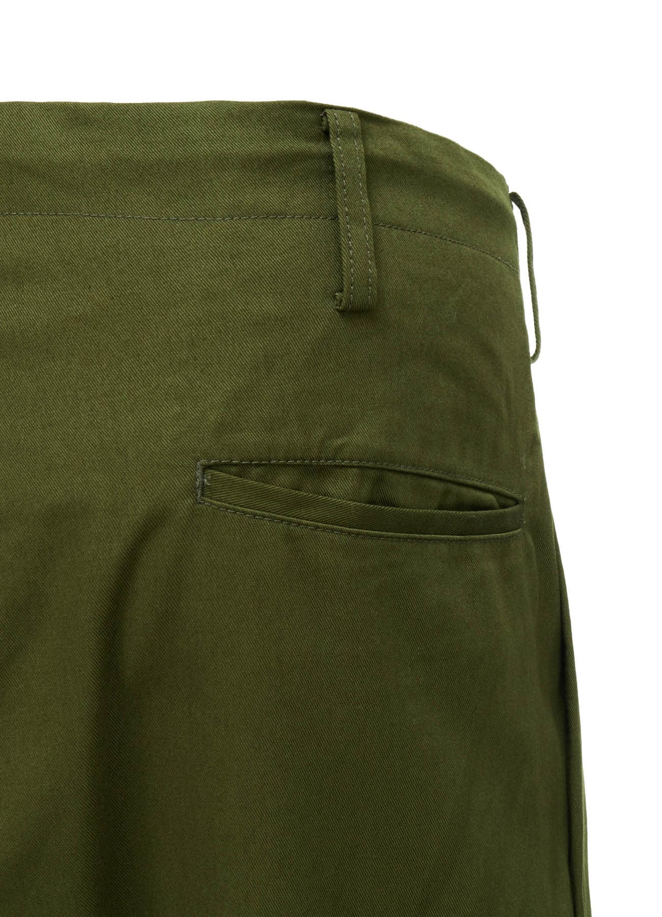 20/COTTON TWILL TAB DETAIL STRAIGHT PANTS