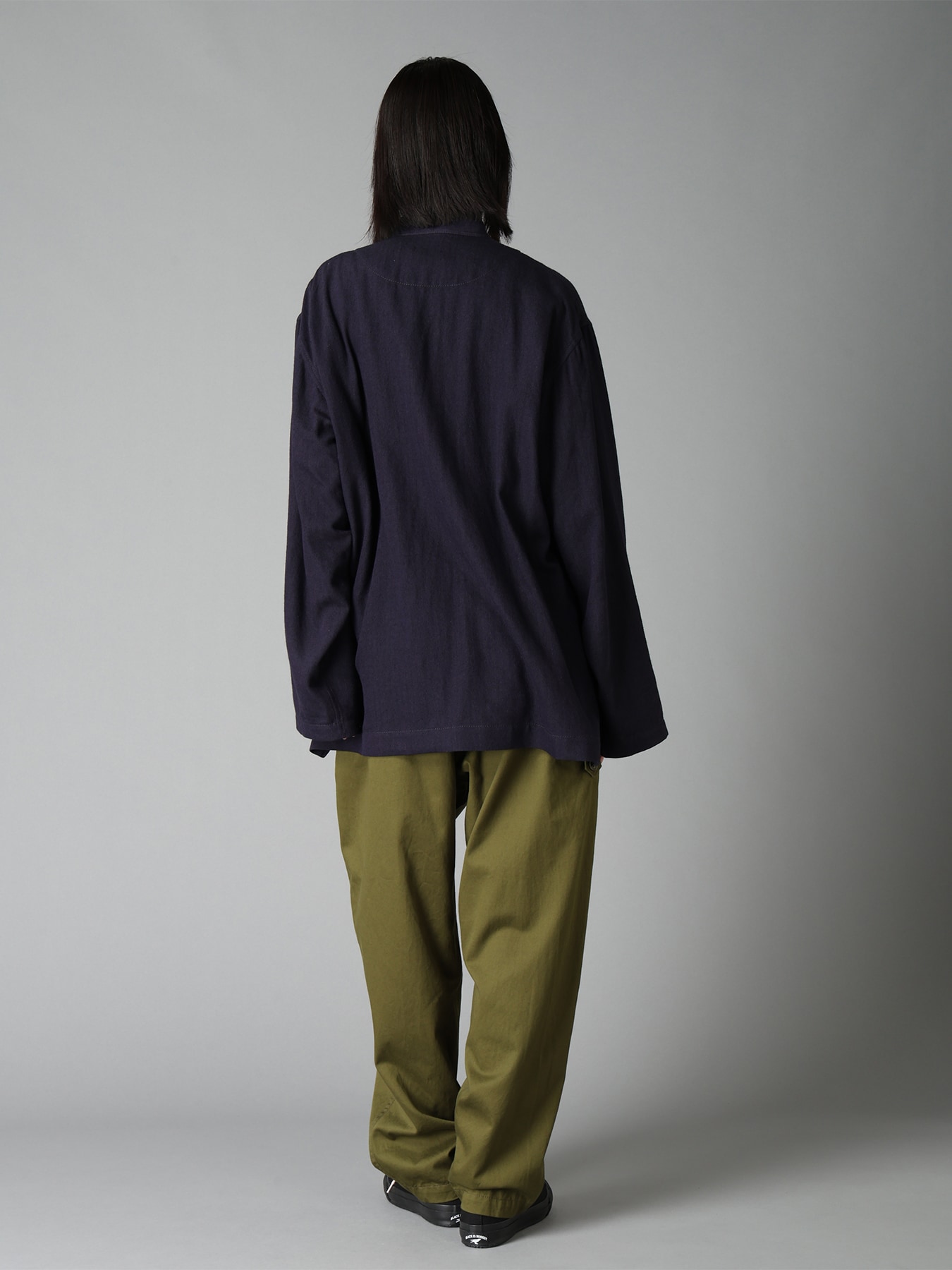 20/COTTON TWILL TAB DETAIL STRAIGHT PANTS