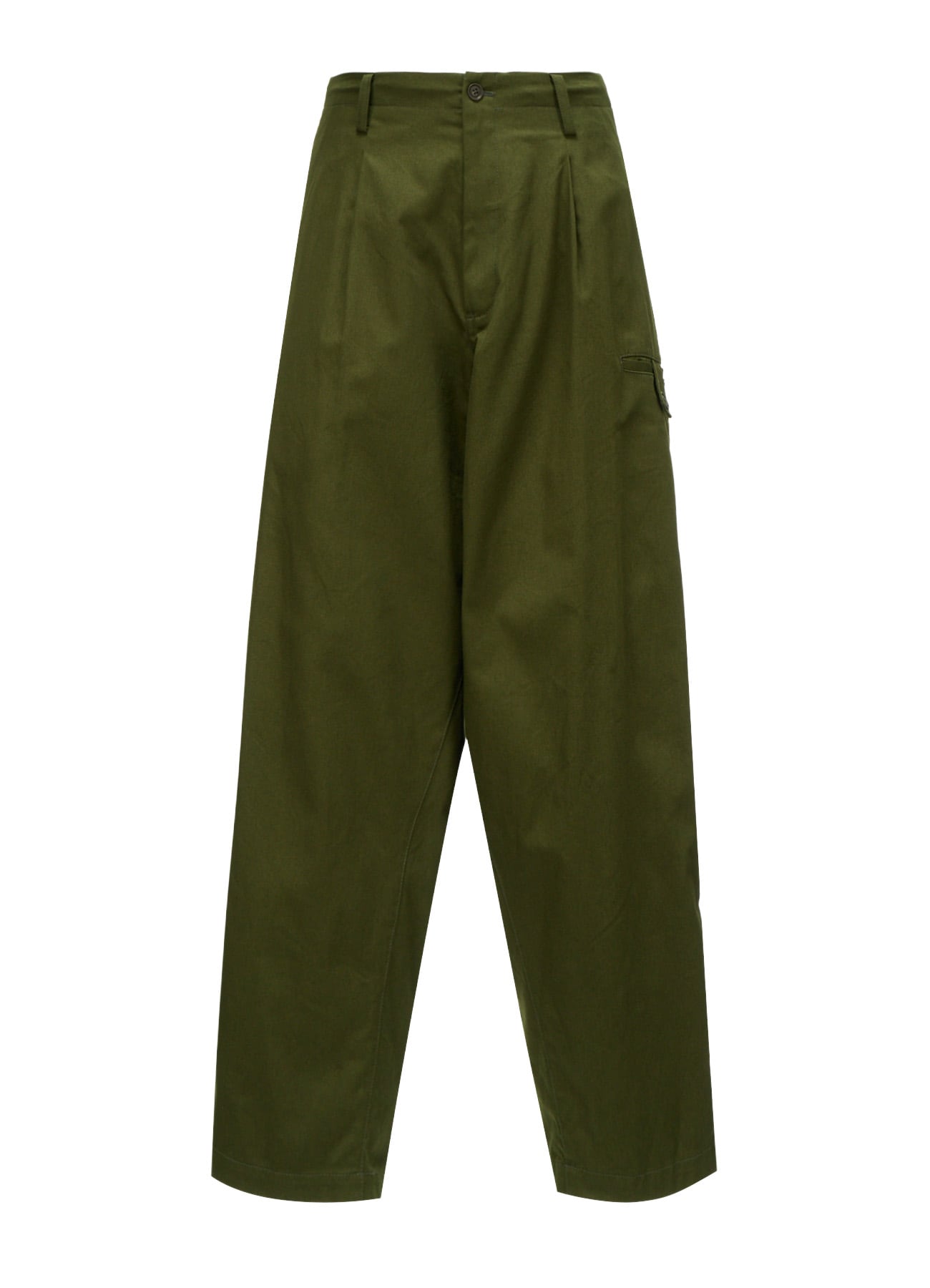 20/COTTON TWILL TAB DETAIL STRAIGHT PANTS