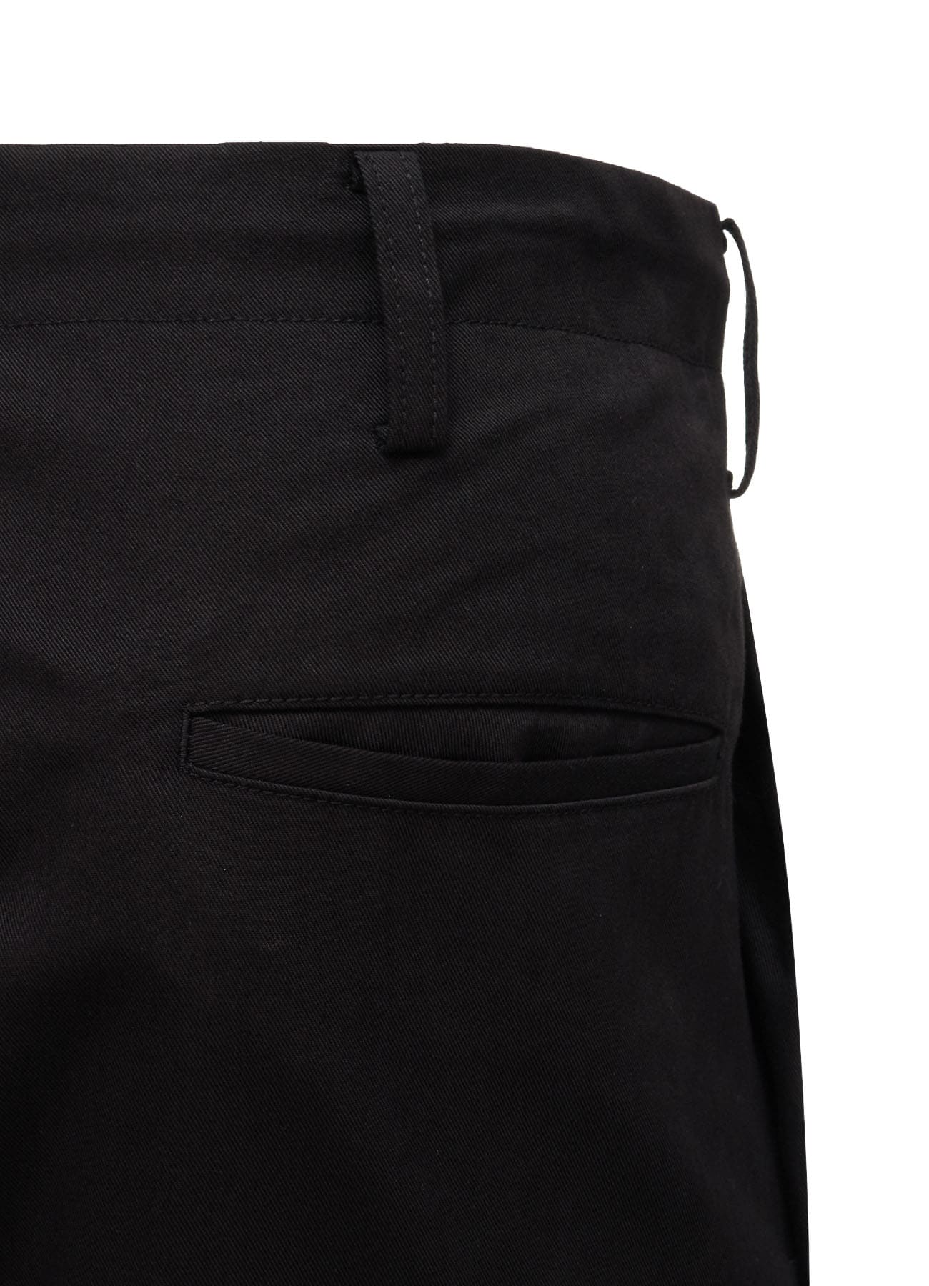 20/COTTON TWILL TAB DETAIL STRAIGHT PANTS